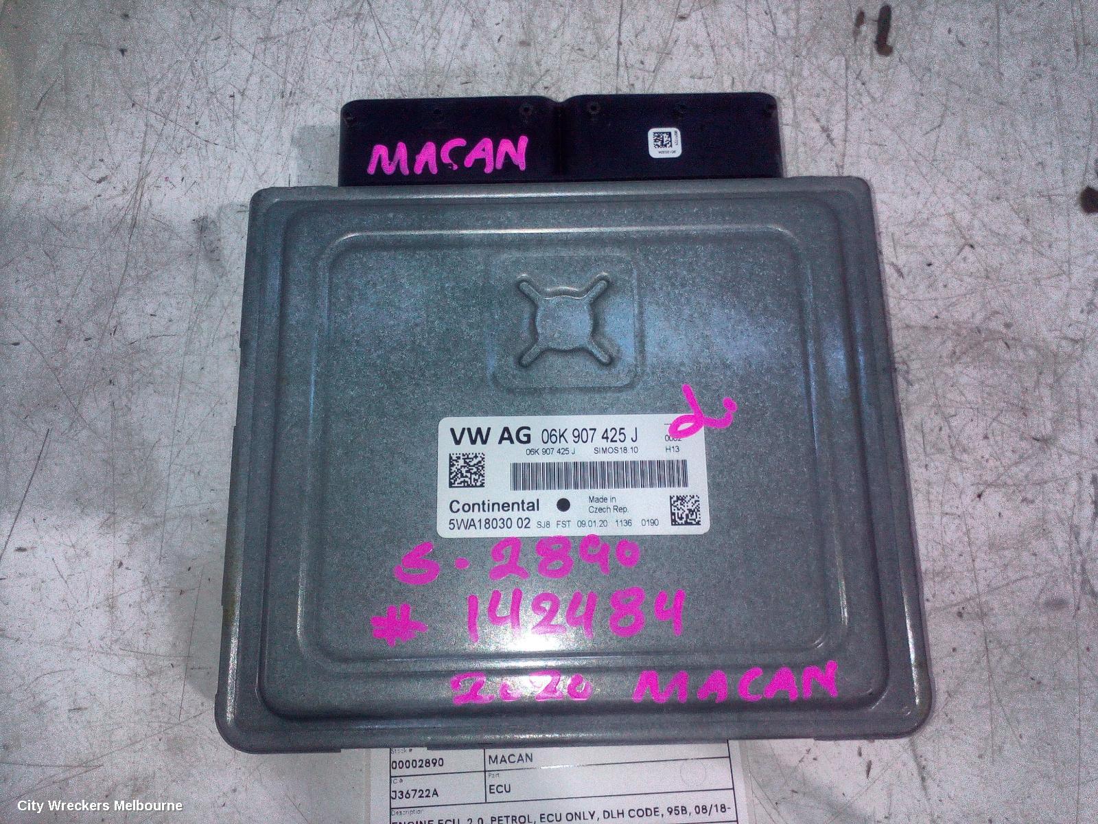 PORSCHE MACAN ECU, ENGINE ECU, 2.0, PETROL, ECU ONLY, DLH CODE, 95B, 08/2018 ONWARDS - Image 2