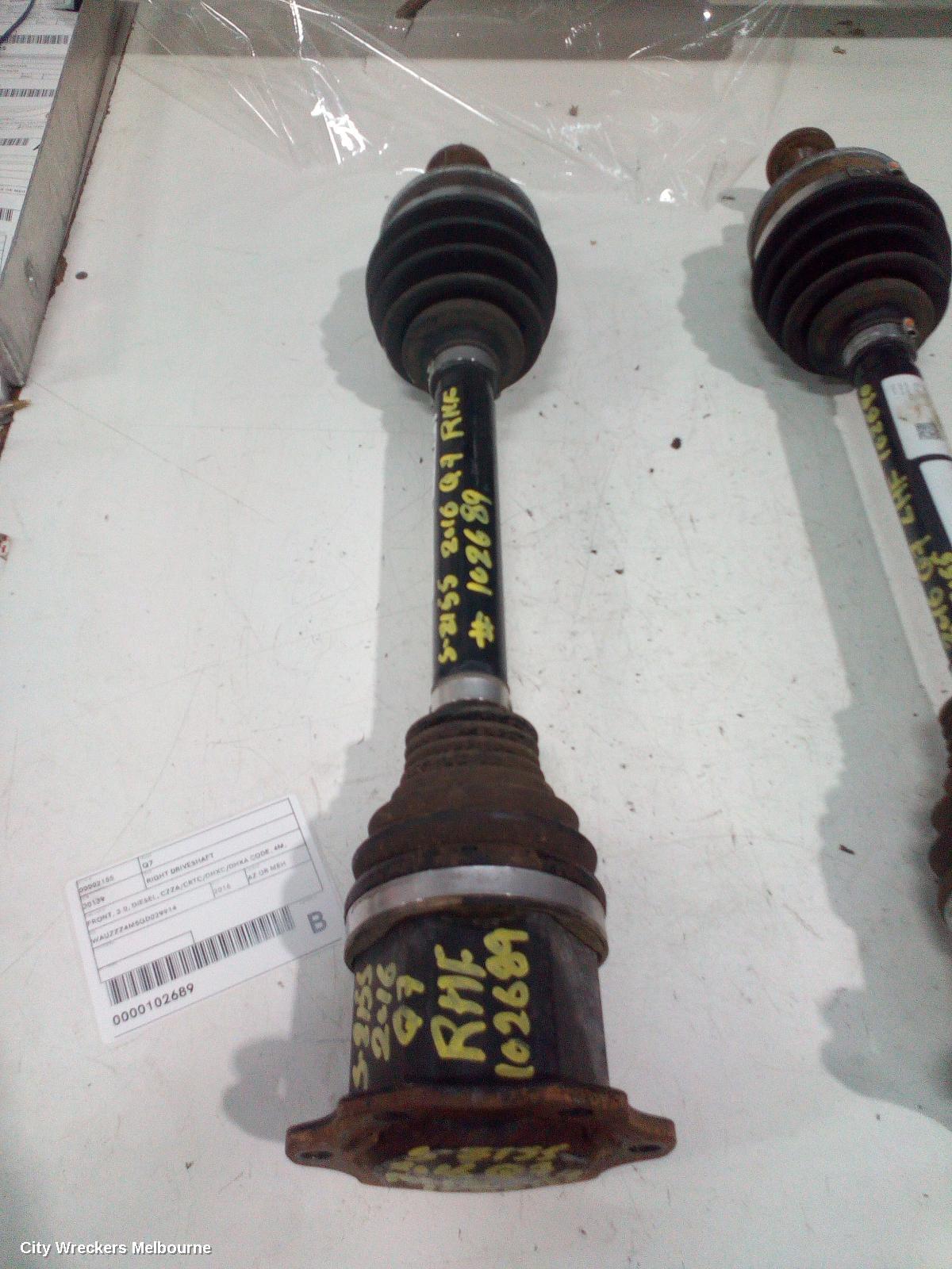 AUDI Q7 RIGHT DRIVESHAFT, FRONT, 3.0, DIESEL, CZZA/CRTC/DHXC/DHXA CODE, 4M, 09/2015 ONWARDS - Image 2