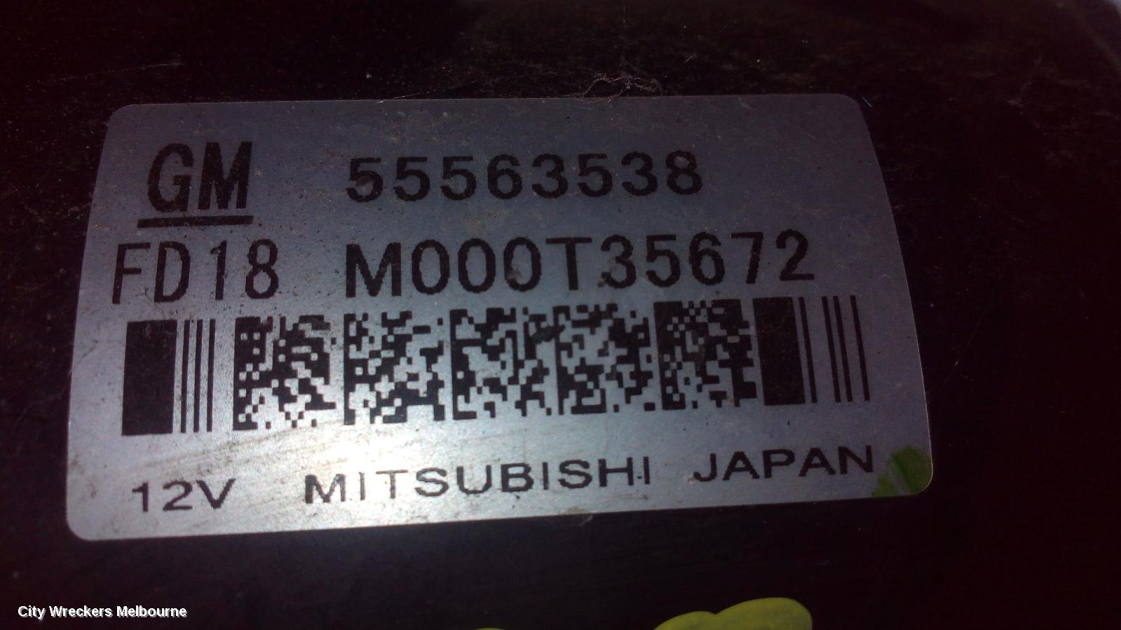 HOLDEN INSIGNIA STARTER, PETROL, 2.8, TURBO, GA, 06/2015 - 01/2017 - Image 1