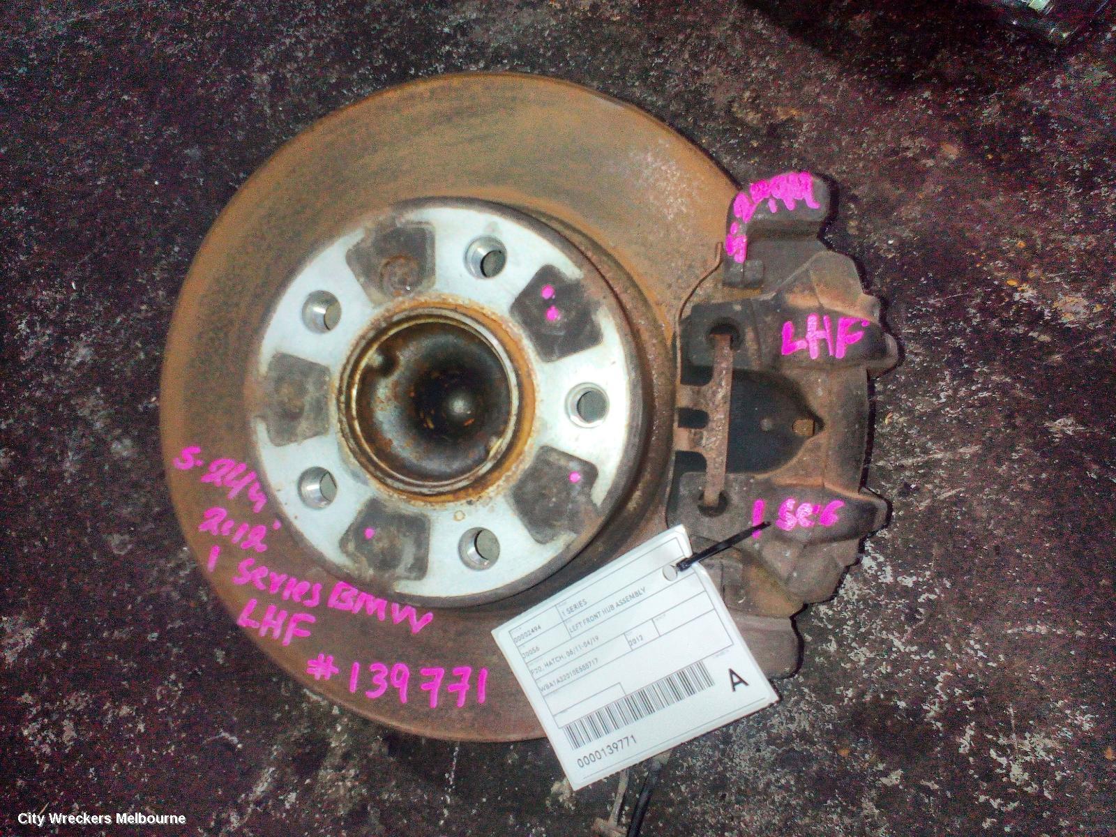 BMW 1 SERIES LEFT FRONT HUB ASSEMBLY, F20, HATCH, 06/2011 - 04/2019 - Image 2