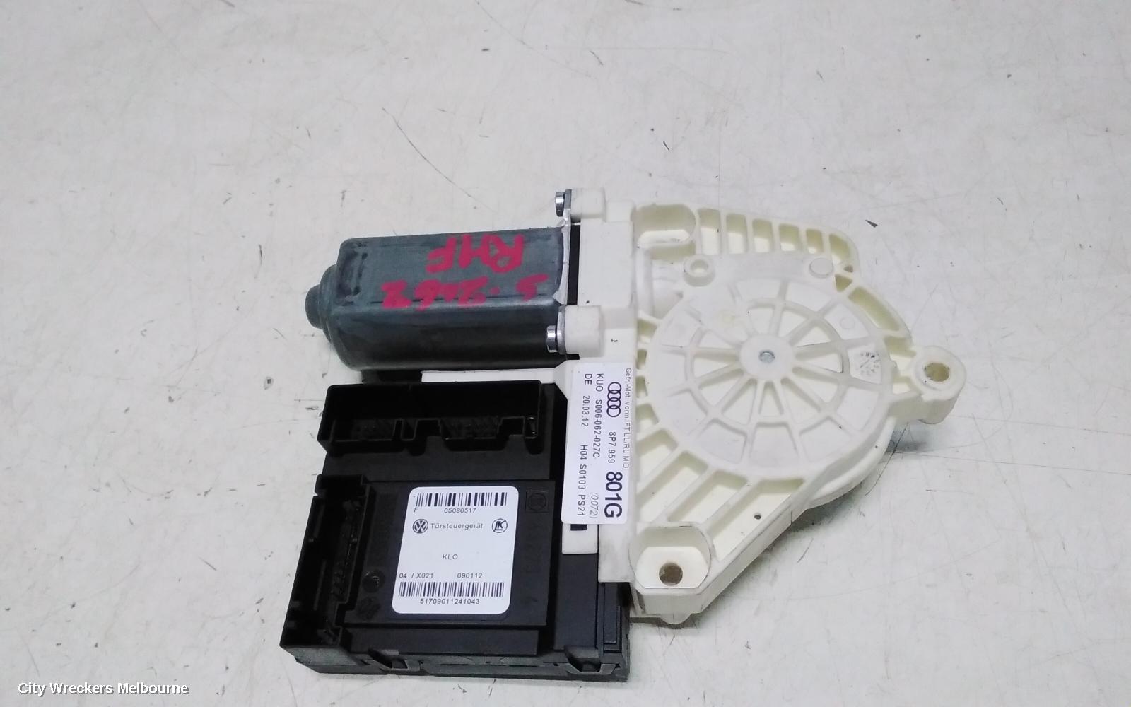 AUDI A3 RIGHT FRONT WINDOW REG/MOTOR, 8P, 2DR CABRIOLET, 11/2009 - 04/2013 - Image 1