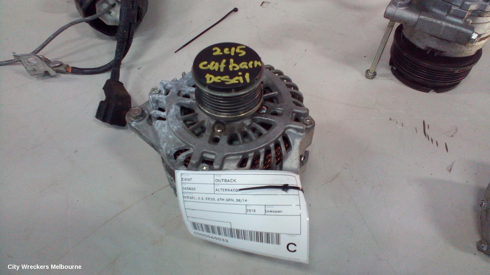 SUBARU OUTBACK ALTERNATOR, DIESEL, 2.0, EE20, 6TH GEN, 08/2014 ONWARDS - Image 1