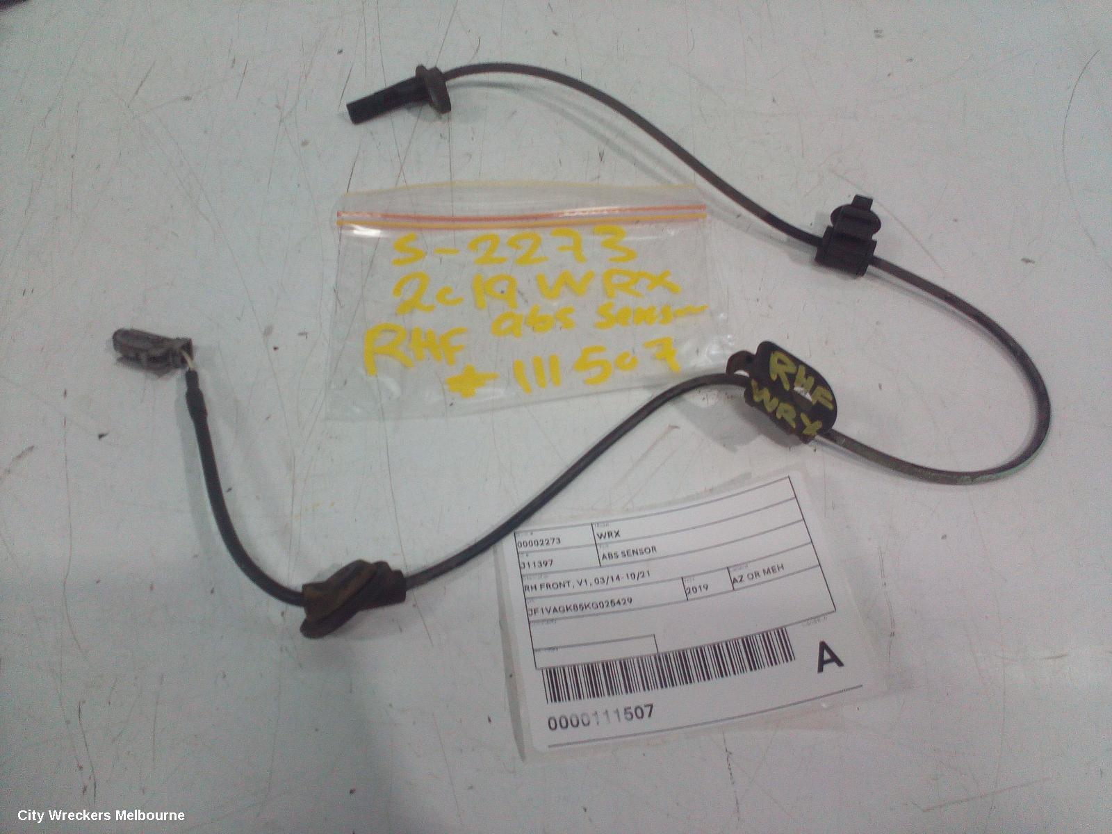 SUBARU WRX ABS SENSOR, RH FRONT, V1, 03/2014 - 10/2021 - Image 2