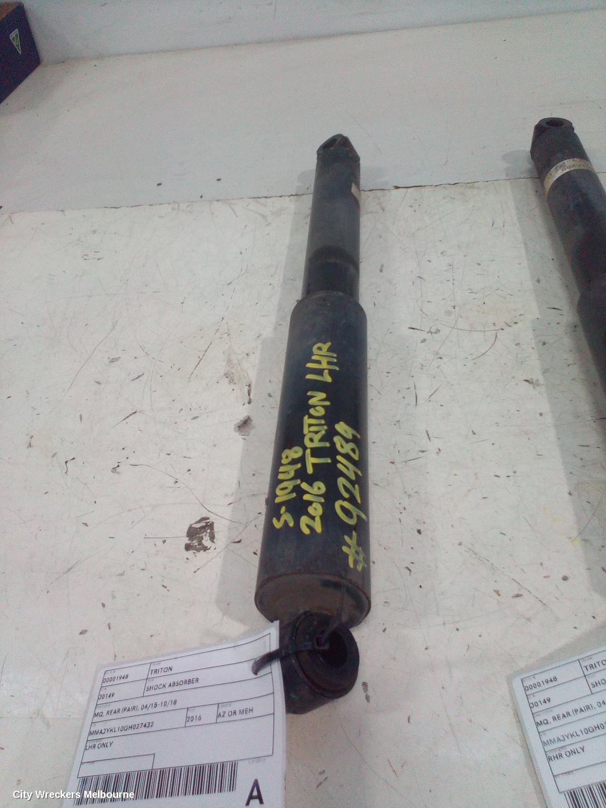 MITSUBISHI TRITON SHOCK ABSORBER, MQ, REAR (LH SIDE), 03/2015 - 10/2018 - Image 1