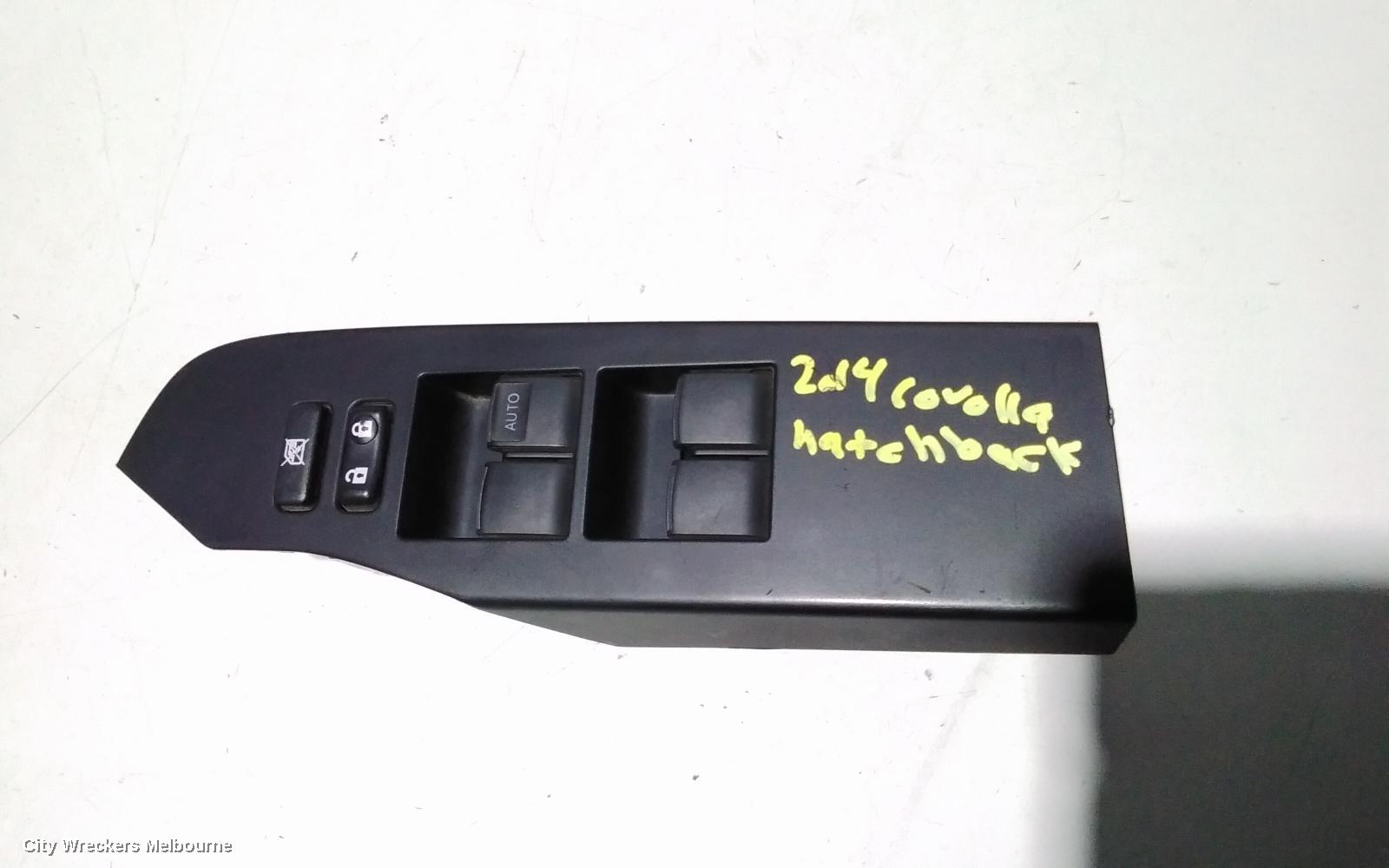 TOYOTA COROLLA PWR DR WIND SWITCH, RH FRONT (MASTER SWITCH), ZRE182R, HATCH, STANDARD, 10/2012 - 03/2015 - Image 2