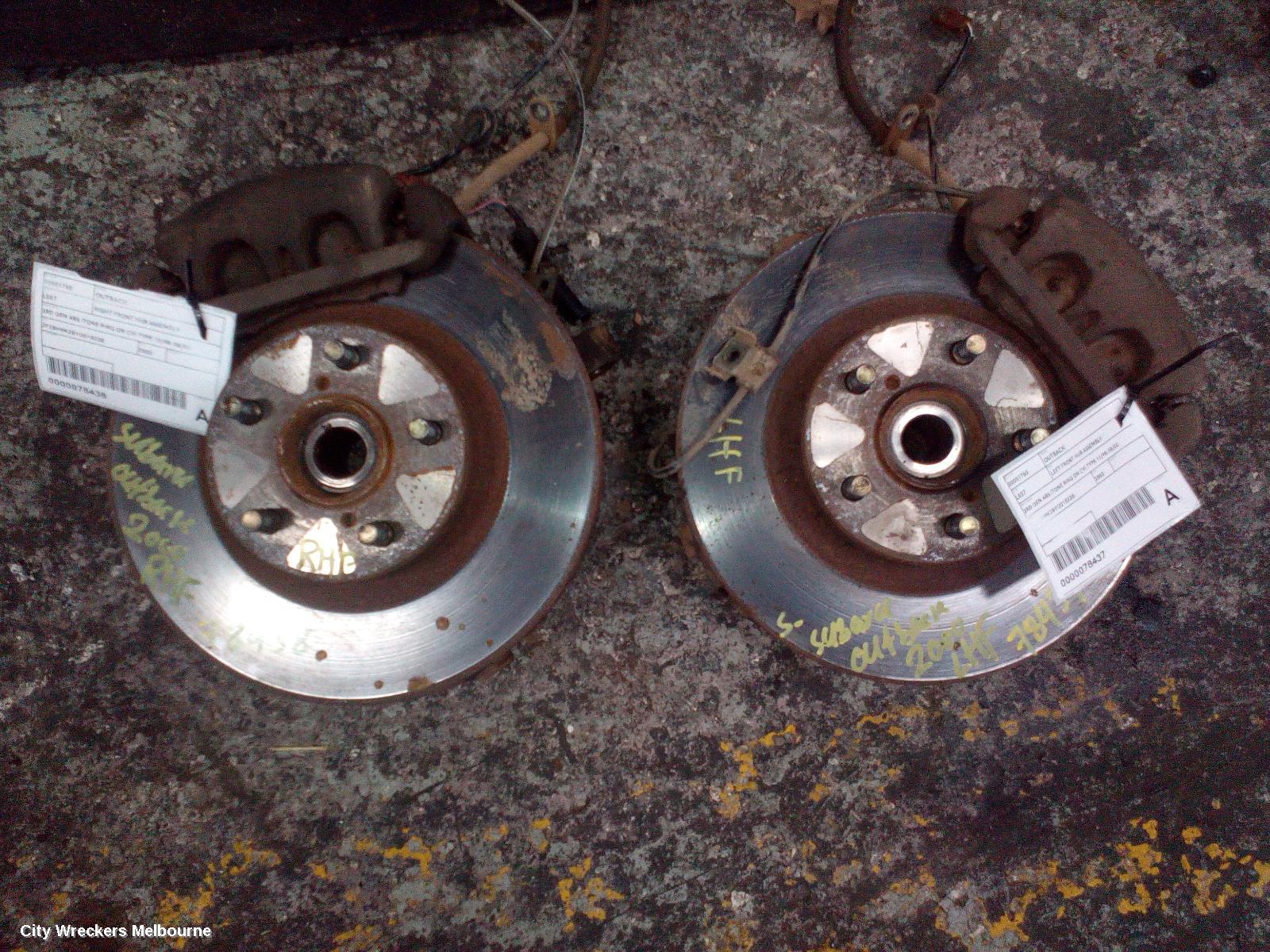 SUBARU OUTBACK RIGHT FRONT HUB ASSEMBLY, 3RD GEN ABS (TONE RING ON CV) TYPE 12/1998 - 08/2003 - Image 2