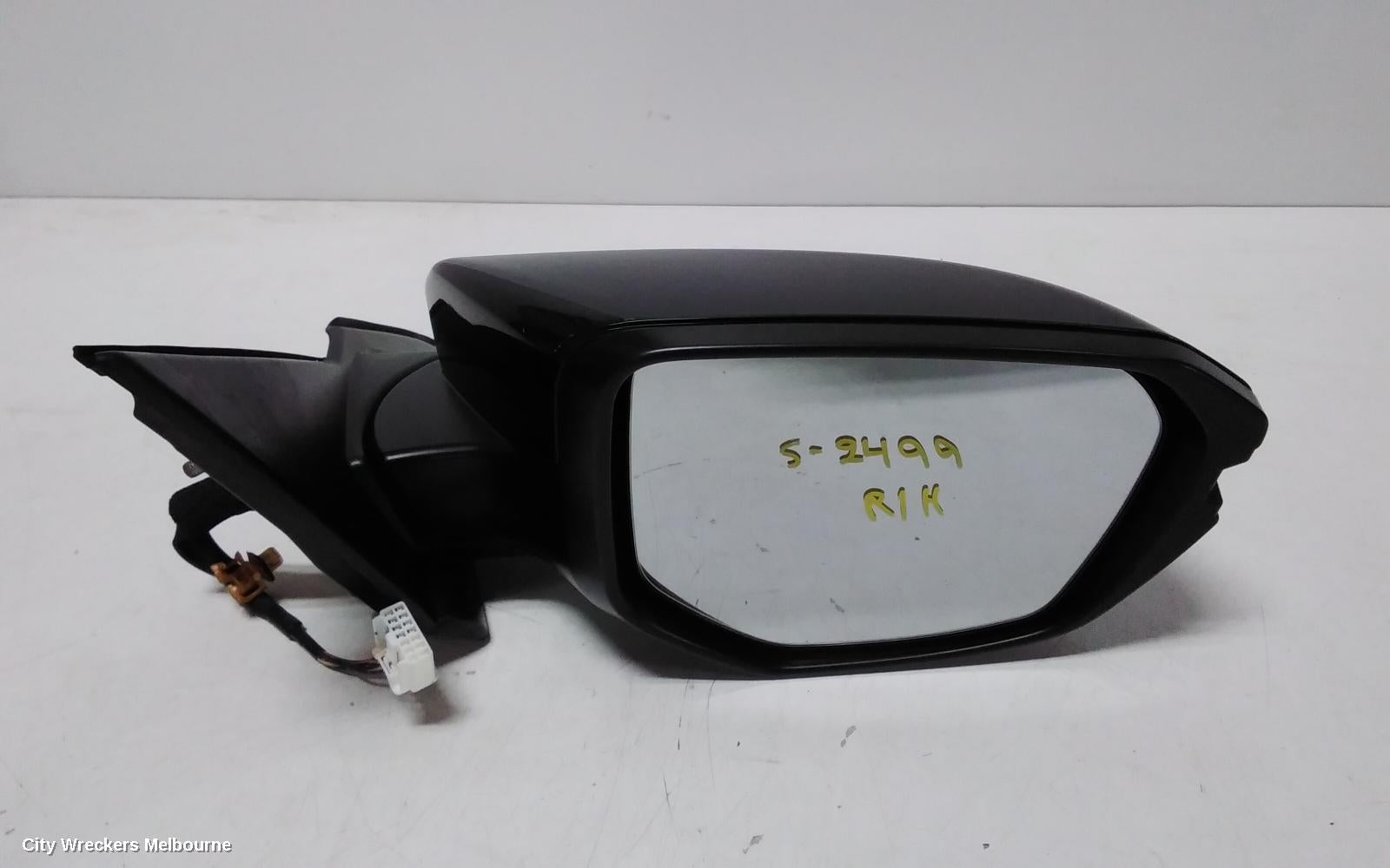 HONDA CIVIC RIGHT DOOR MIRROR, 10TH GEN, RS/VTI-L/VTI-LX, POWER FOLDING, W/ INDICATOR TYPE, 05/2016 - 08/2021 - Image 2