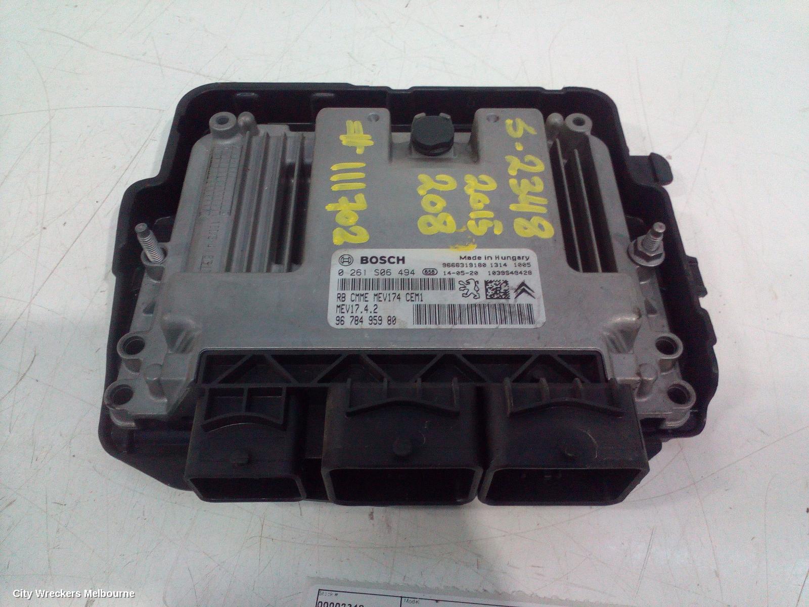PEUGEOT 208 ECU, ENGINE ECU, 1.6, PETROL, VIN VF3*5FS, ECU ONLY, A9, 10/2012 - 05/2015 - Image 3