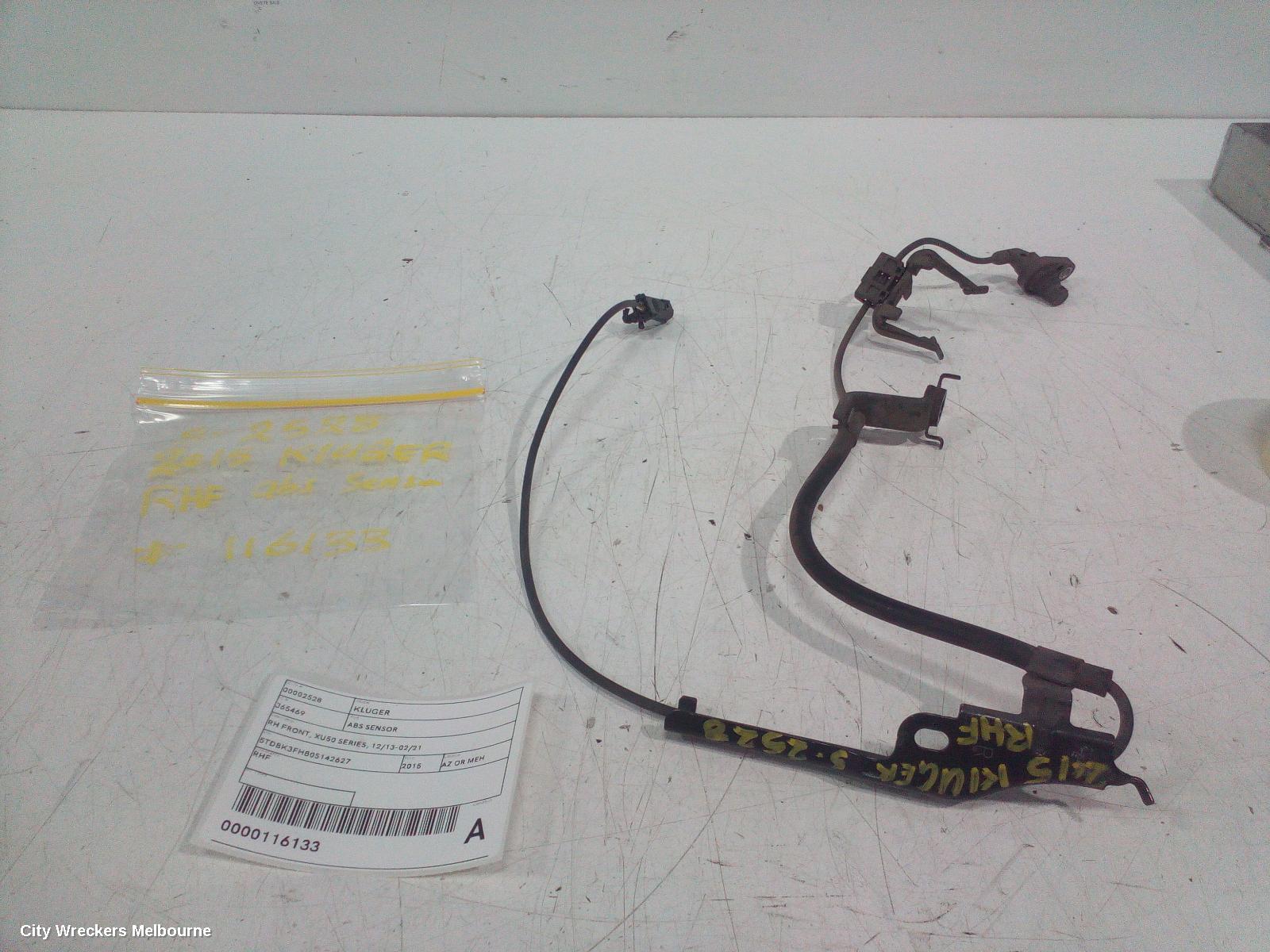 TOYOTA KLUGER ABS SENSOR, RH FRONT, XU50 SERIES, 12/2013 - 02/2021 - Image 1
