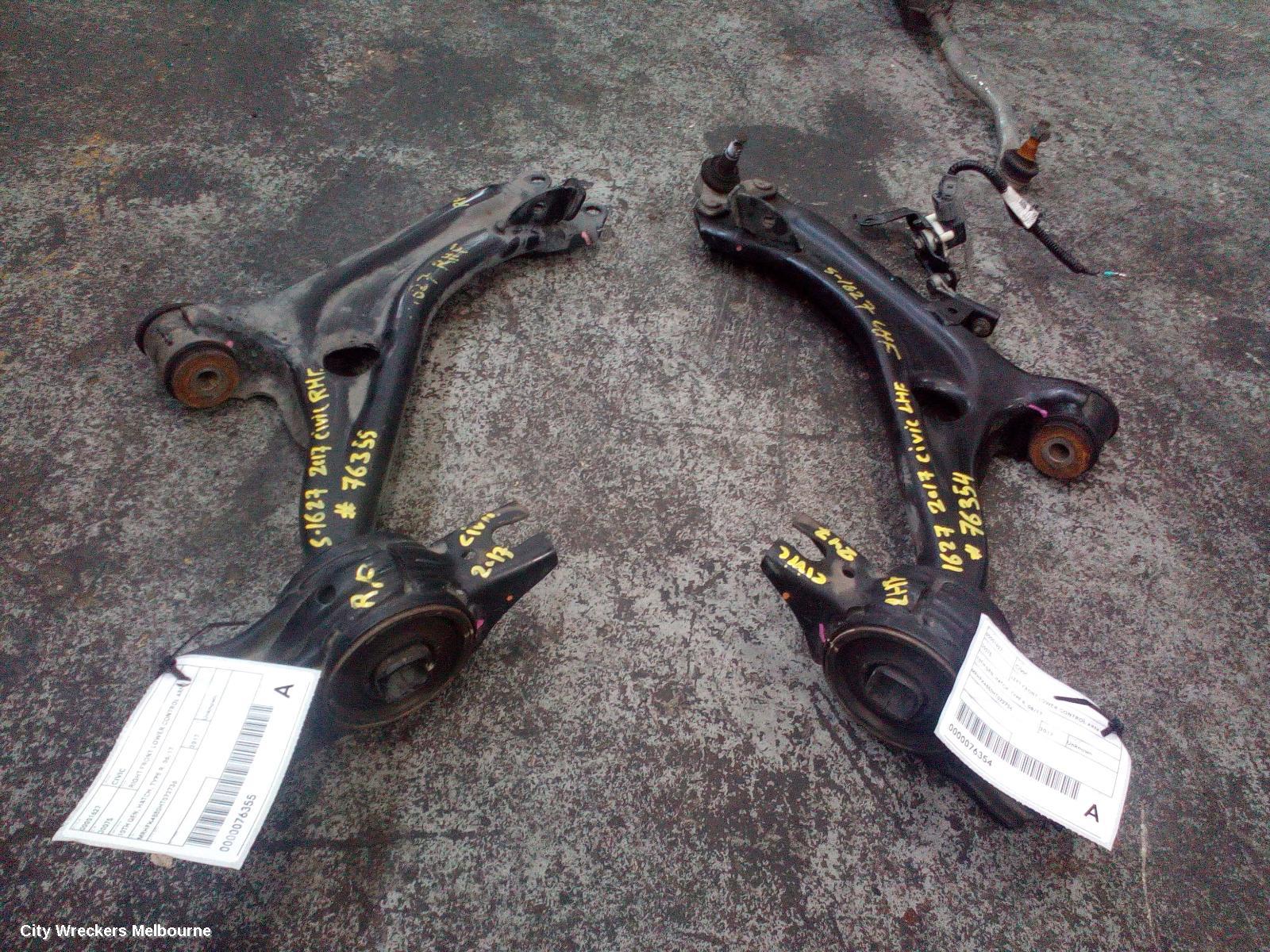 HONDA CIVIC LEFT FRONT LOWER CONTROL ARM, 10TH GEN, HATCH, TYPE R, 06/2017 ONWARDS - Image 2