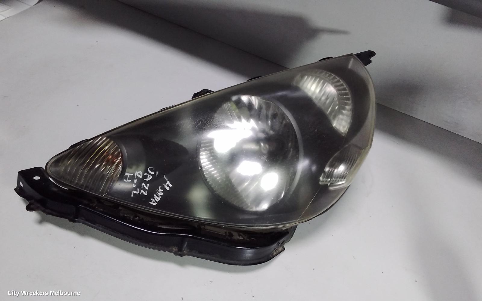 HONDA JAZZ LEFT HEADLAMP, GD, BLACK INSERT TYPE, LENS# P1680, 10/2002 - 09/2004 - Image 2