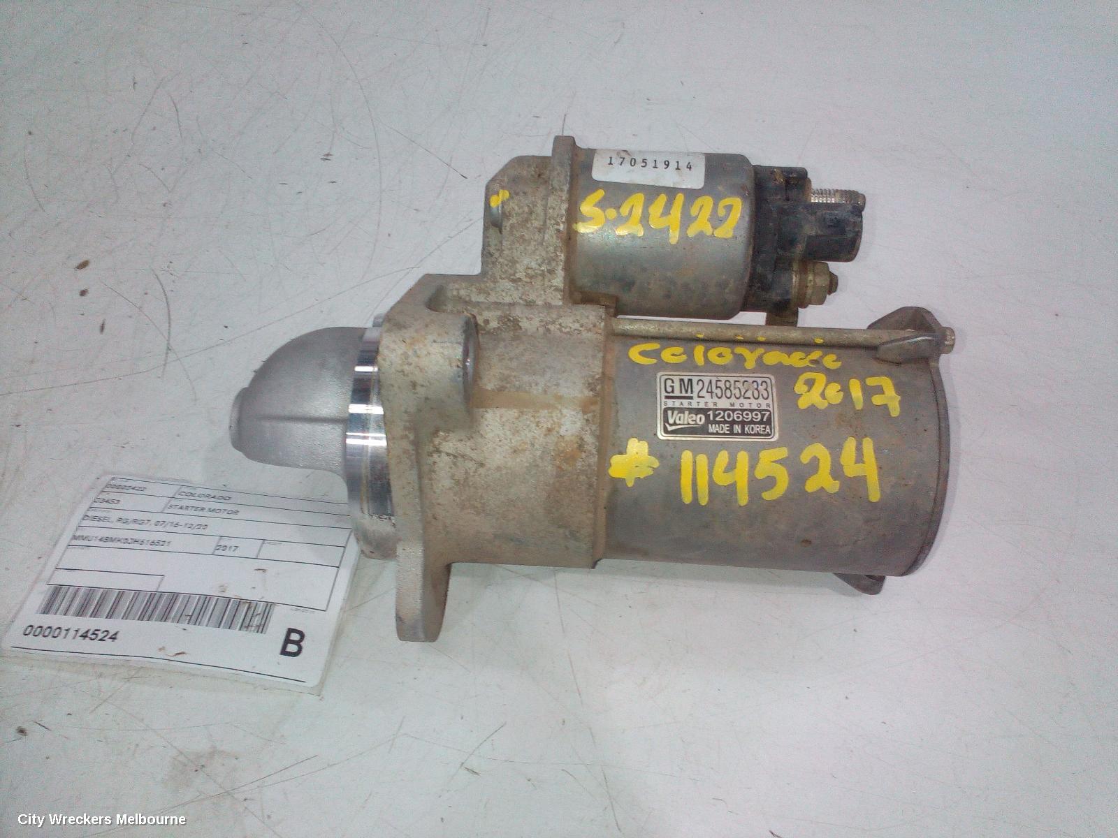 HOLDEN COLORADO STARTER, DIESEL, RG/RG7, 07/2016 - 12/2020 - Image 1