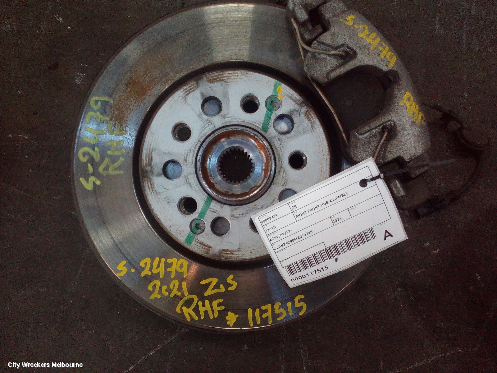 MG ZS RIGHT FRONT HUB ASSEMBLY, AZS1, 09/2017 - 06/2025 - Image 2