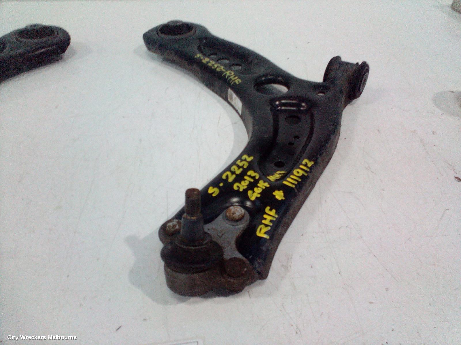 VOLKSWAGEN GOLF RIGHT FRONT LOWER CONTROL ARM, GEN 7, 12/2012 - 08/2020 - Image 1