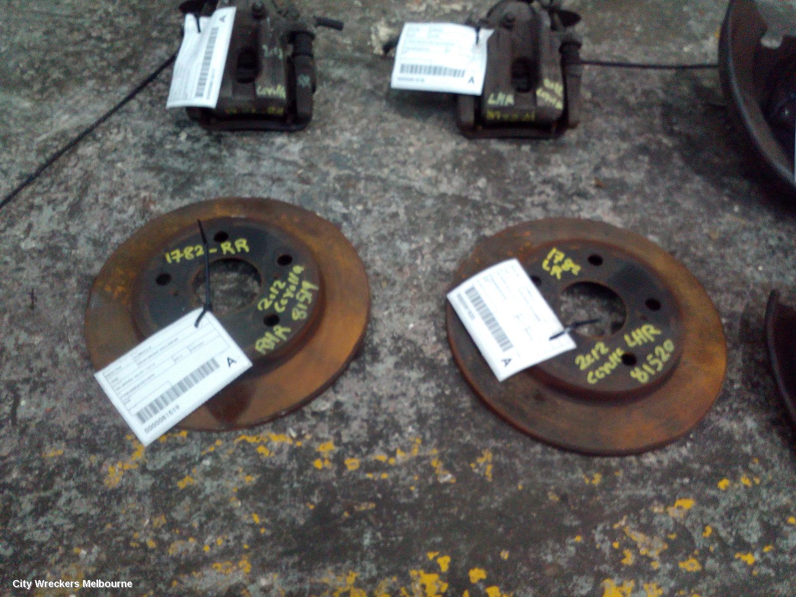 TOYOTA COROLLA REAR BRAKE DISC/DRUM, 150 SERIES, 03/2007 - 12/2013 - Image 2