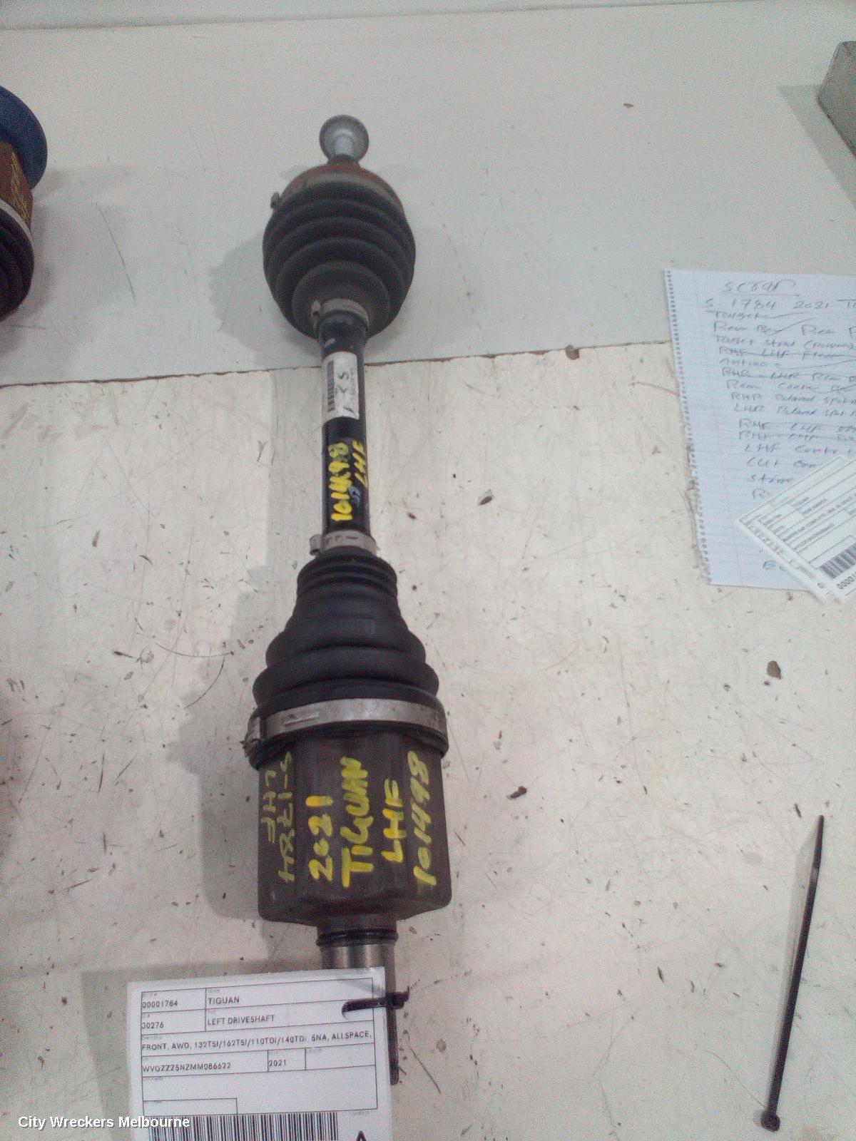 VOLKSWAGEN TIGUAN LEFT DRIVESHAFT, FRONT, AWD, 132TSI/162TSI/110TDI/140TDI, 5NA, ALLSPACE, 07/2018 ONWARDS - Image 3