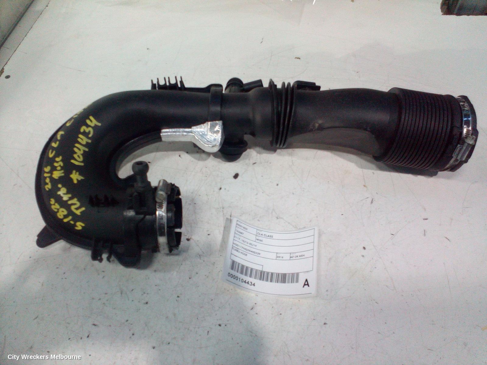 MERCEDES CLA CLASS, C117, 10/2013 - 02/2019, TURBO HOSE: 104434 - Image 2