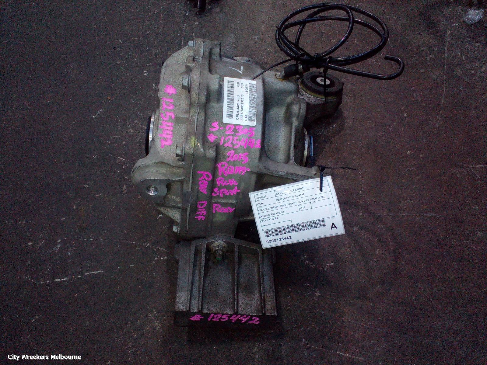 LAND ROVER RANGEROVER SPORT DIFFERENTIAL CENTRE, REAR, 3.0, DIESEL, SDV6 (225KW), NON DIFF LOCK TYPE, L494, 05/2015 - 04/2022 - Image 1