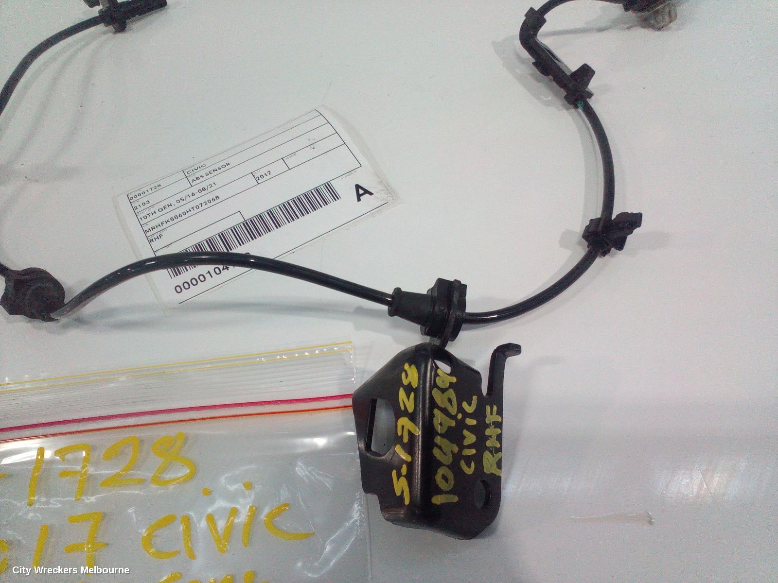 HONDA CIVIC ABS SENSOR, 10TH GEN, RH FRONT, 05/2016 - 08/2021 - Image 3