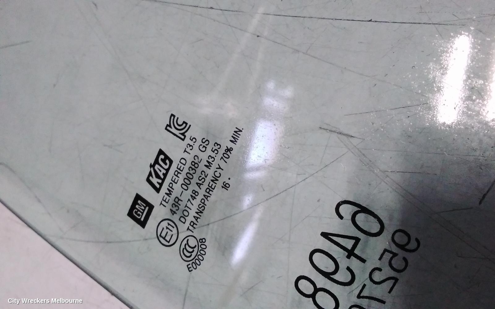 HOLDEN TRAX RIGHT REAR DOOR WINDOW, TJ SERIES, 08/2013 - 12/2020 - Image 1