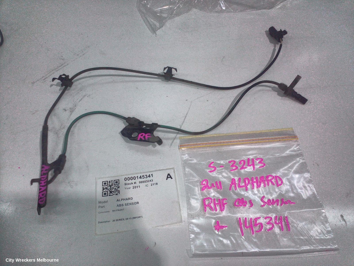 TOYOTA ALPHARD ABS SENSOR, 20 SERIES, 08-15 (IMPORT) - Image 1