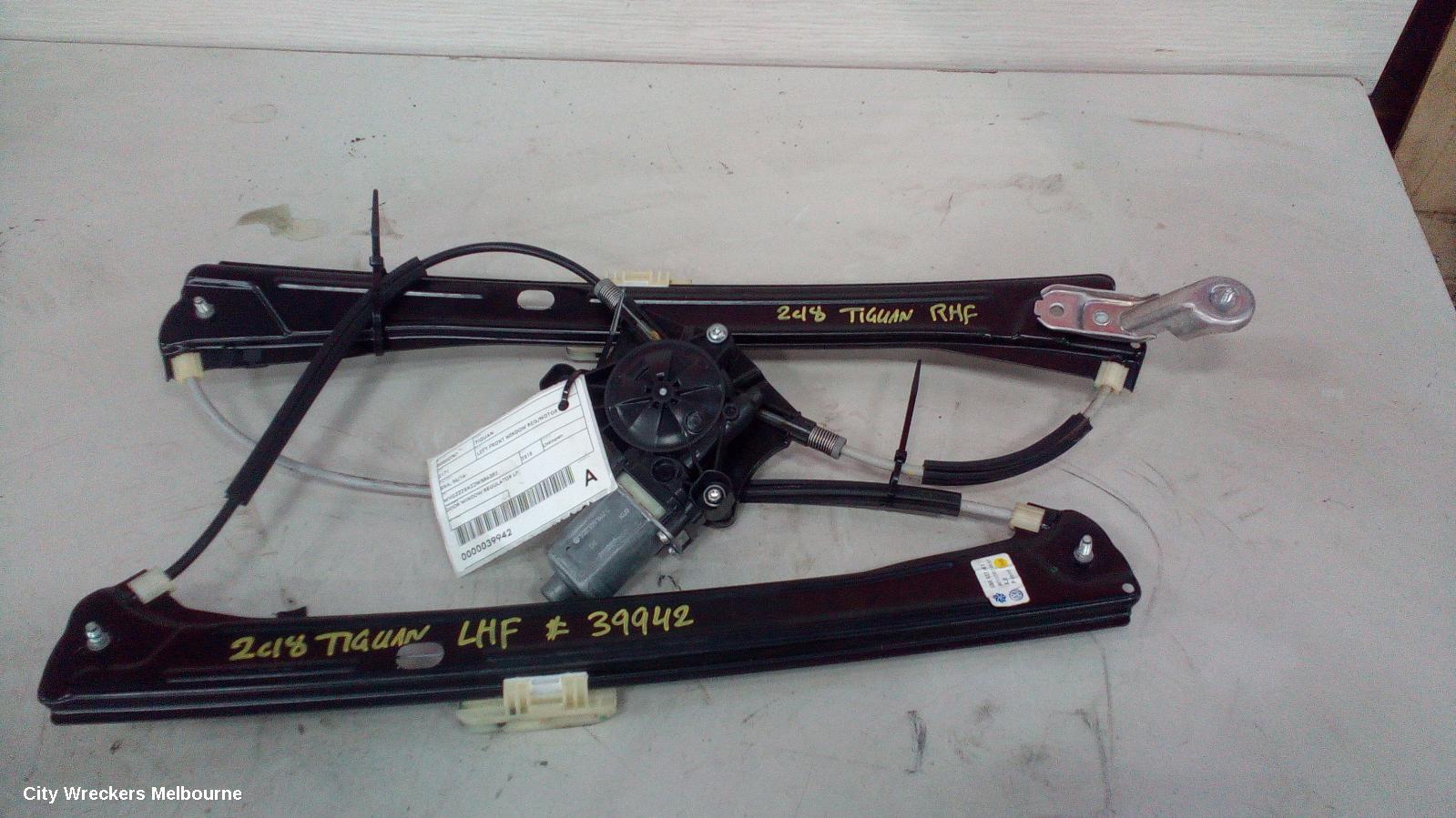 VOLKSWAGEN TIGUAN LEFT FRONT WINDOW REG/MOTOR, DOOR REG ASSY (REG AND MOTOR), 5NA, 06/2016 ONWARDS - Image 2