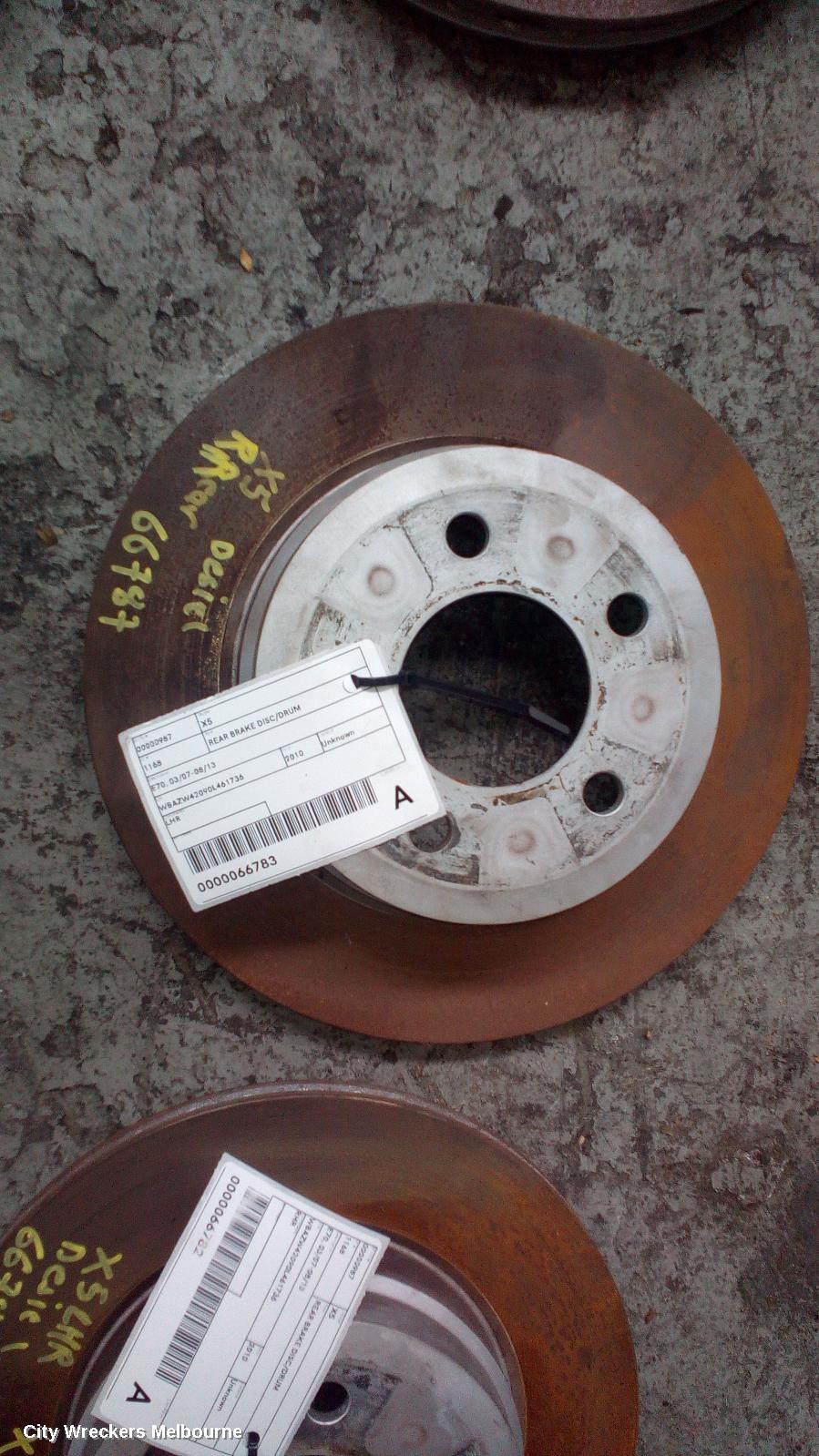 BMW X5 REAR BRAKE DISC/DRUM, E70, 12/2006 - 08/2013 - Image 1