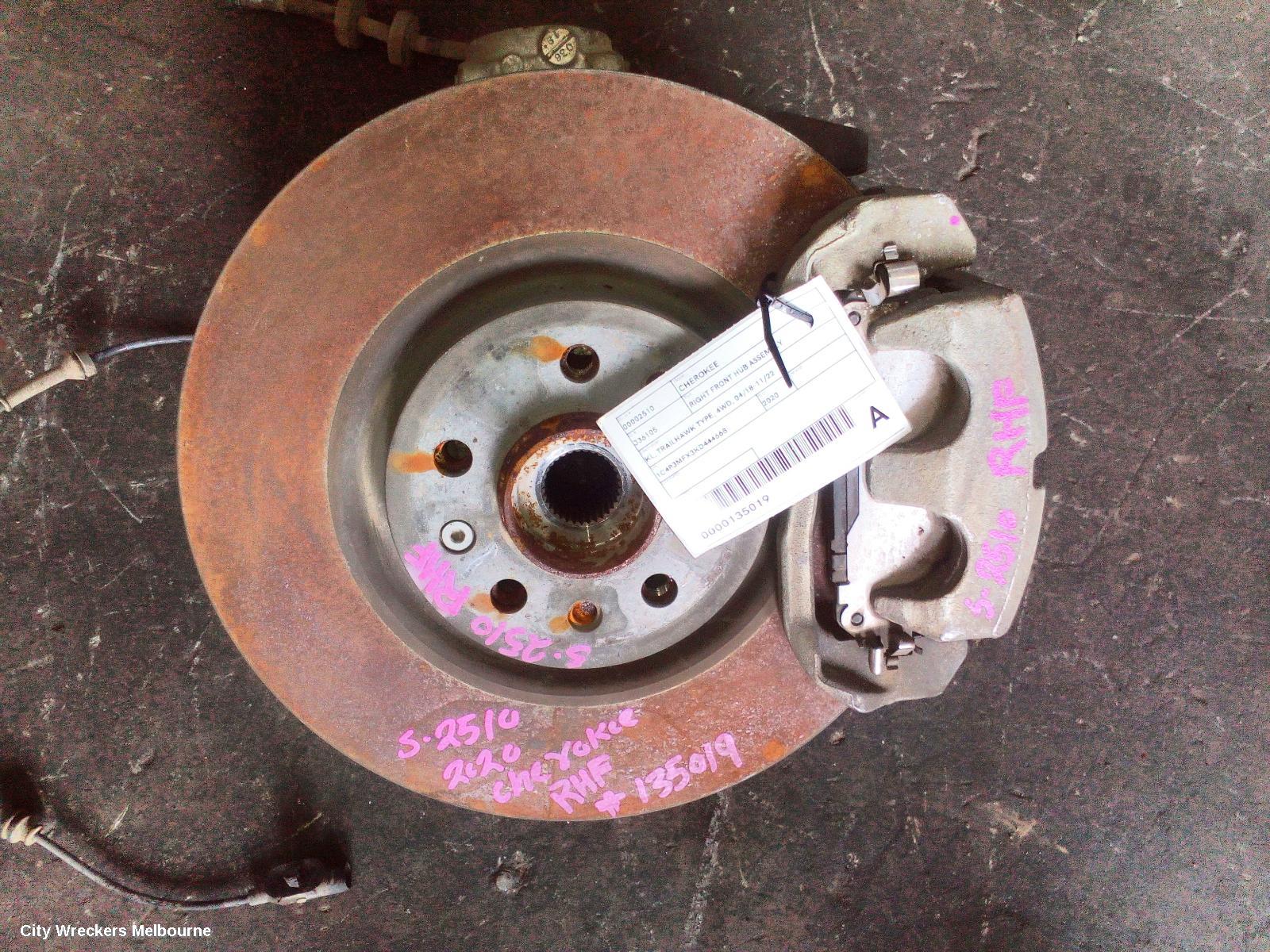 JEEP CHEROKEE RIGHT FRONT HUB ASSEMBLY, KL, TRAILHAWK TYPE, 4WD, 04/2018 - 11/2022 - Image 1