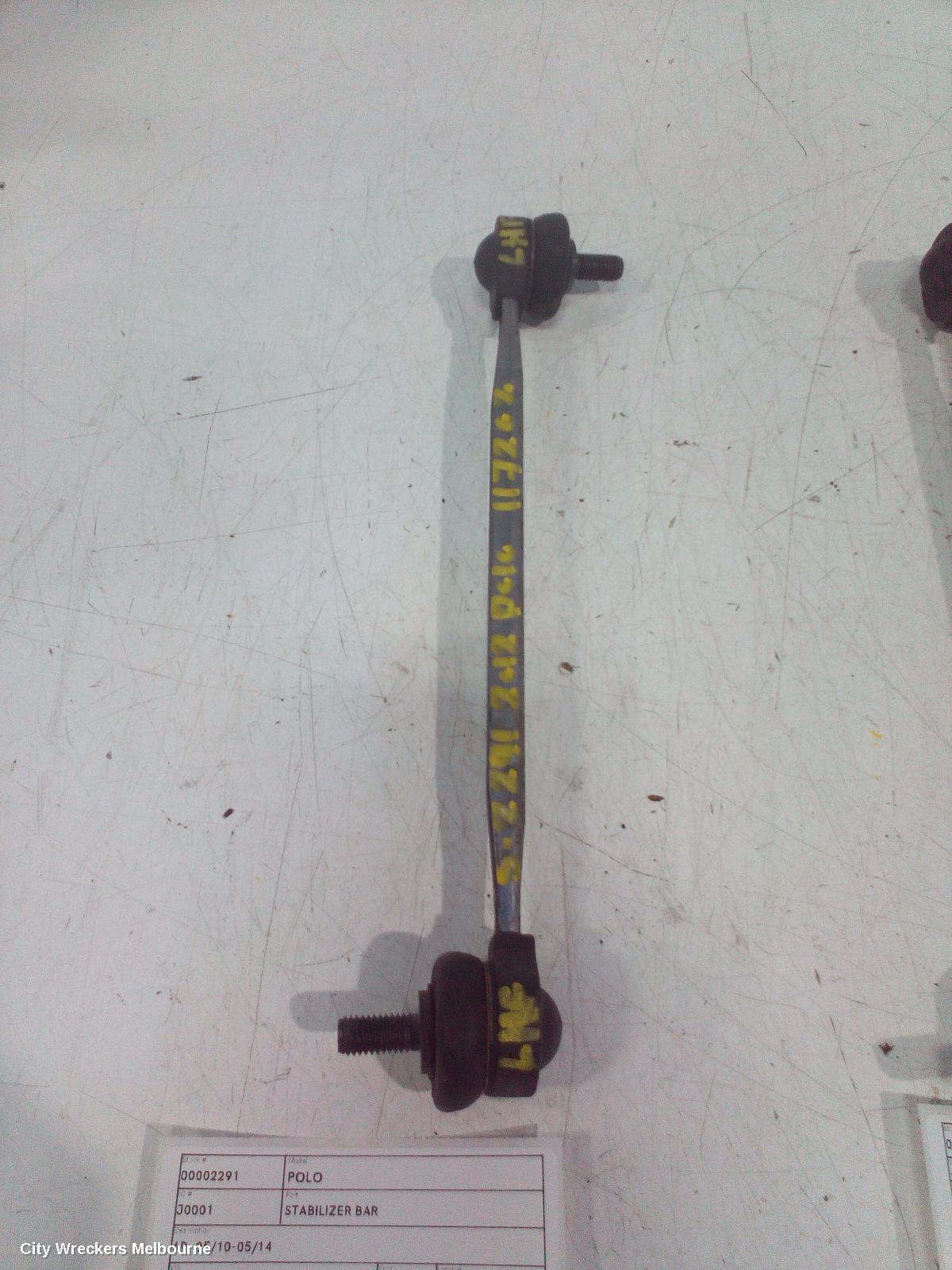 VOLKSWAGEN POLO STABILISER BAR, 6R, 05/2010 - 05/2014 - Image 2
