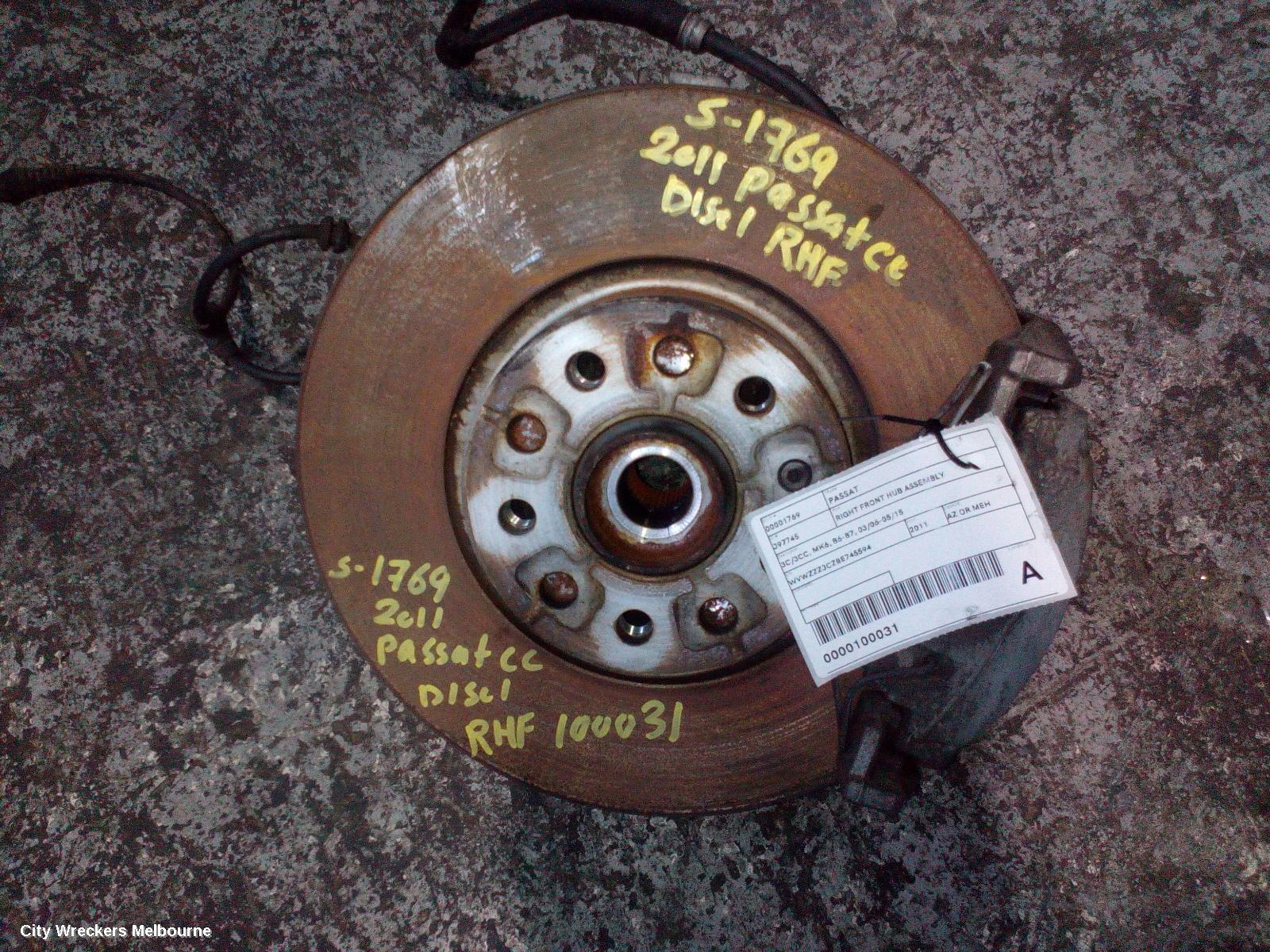 VOLKSWAGEN PASSAT RIGHT FRONT HUB ASSEMBLY, 3C/3CC, MK6, B6-B7, 03/2006 - 05/2015 - Image 2
