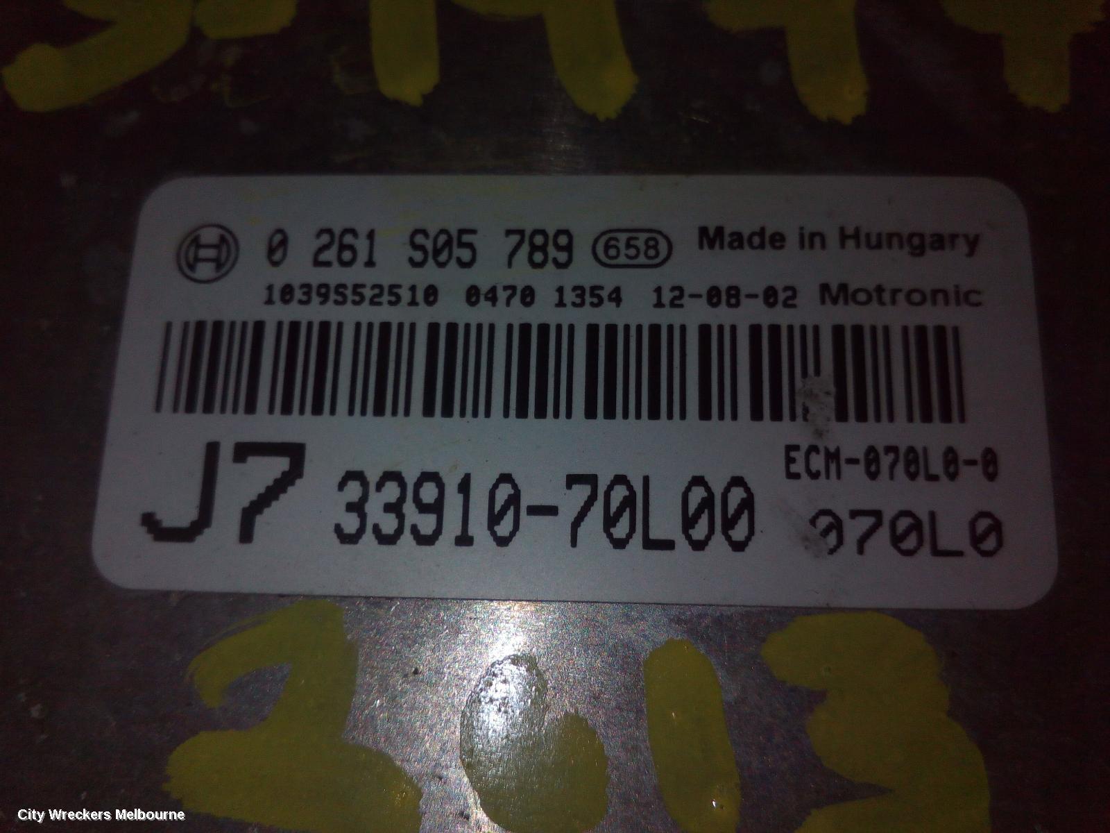 SUZUKI SWIFT ECU, ENGINE ECU, 1.6, M16A, AUTO T/M, ECU ONLY, FZ, 08/2010 - 03/2017 - Image 3