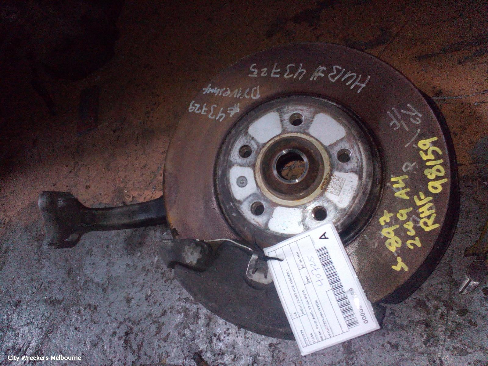 AUDI A4 RIGHT FRONT HUB ASSEMBLY, B8 8K, FWD/AWD, 02/2008 - 09/2015 - Image 2