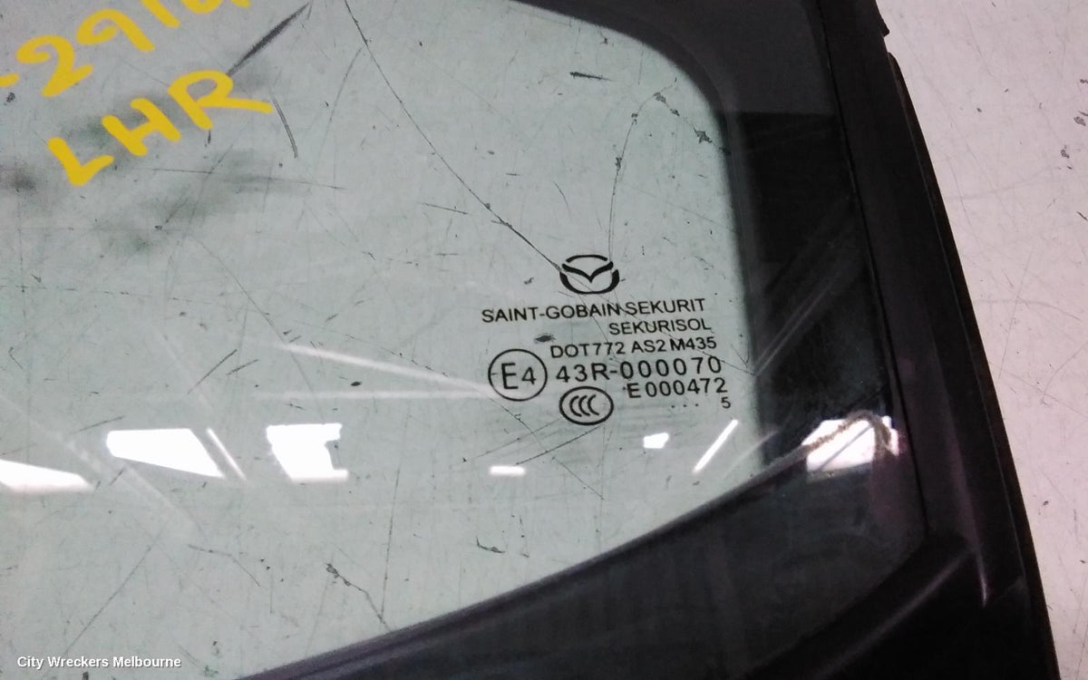 MAZDA 3 LEFT REAR 1/4 DOOR GLASS, BM-BN, STANDARD TINT TYPE, 06/2013 - 02/2019 - Image 2