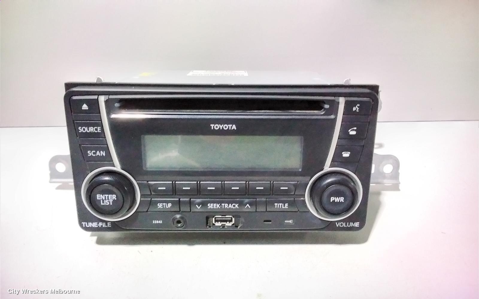 TOYOTA YARIS RADIO/CD/DVD/SAT/TV, SINGLE DISC CD PLAYER (P/N ON FACE 22842), NCP13#, 08/2011 - 12/2019 - Image 2