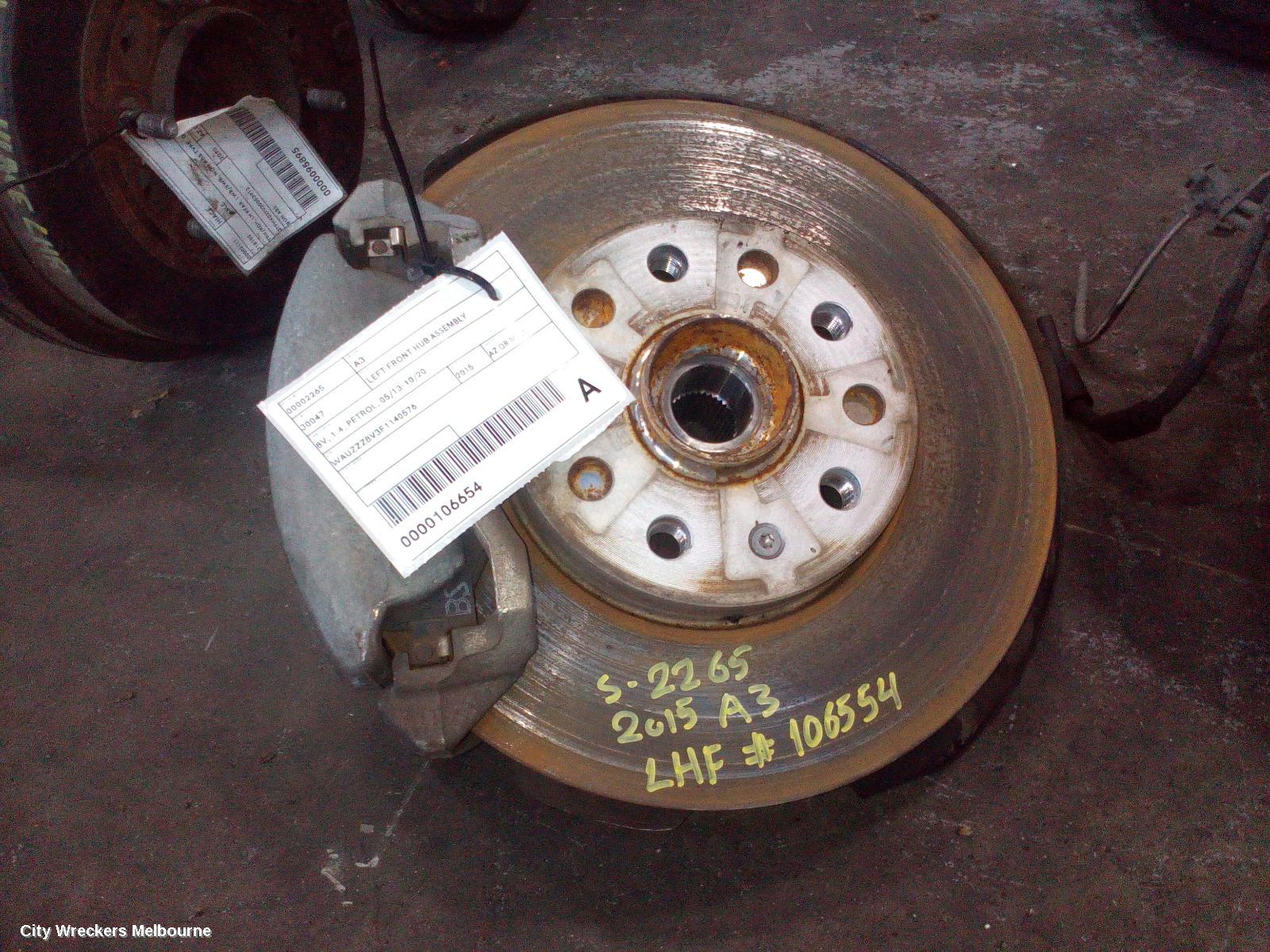 AUDI A3 LEFT FRONT HUB ASSEMBLY, 8V, 1.4, PETROL, 05/2013 - 10/2020 - Image 1