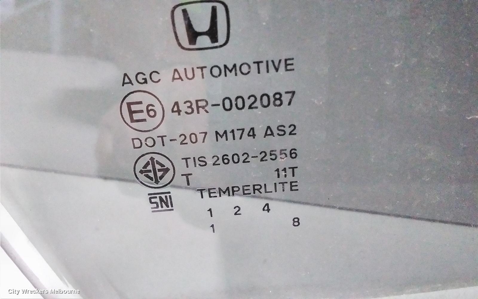 HONDA CIVIC RIGHT FRONT DOOR WINDOW, 10TH GEN, HATCH, 05/2016 ONWARDS - Image 2