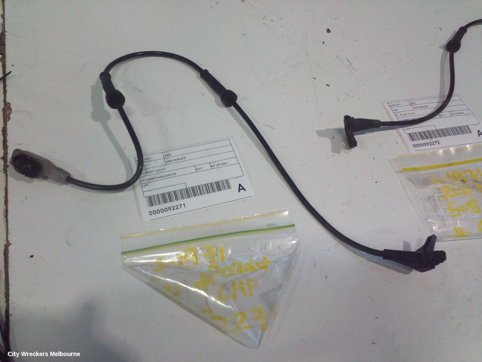 PEUGEOT 308 ABS SENSOR, LH FRONT, T7, 09/2007 - 09/2014 - Image 1
