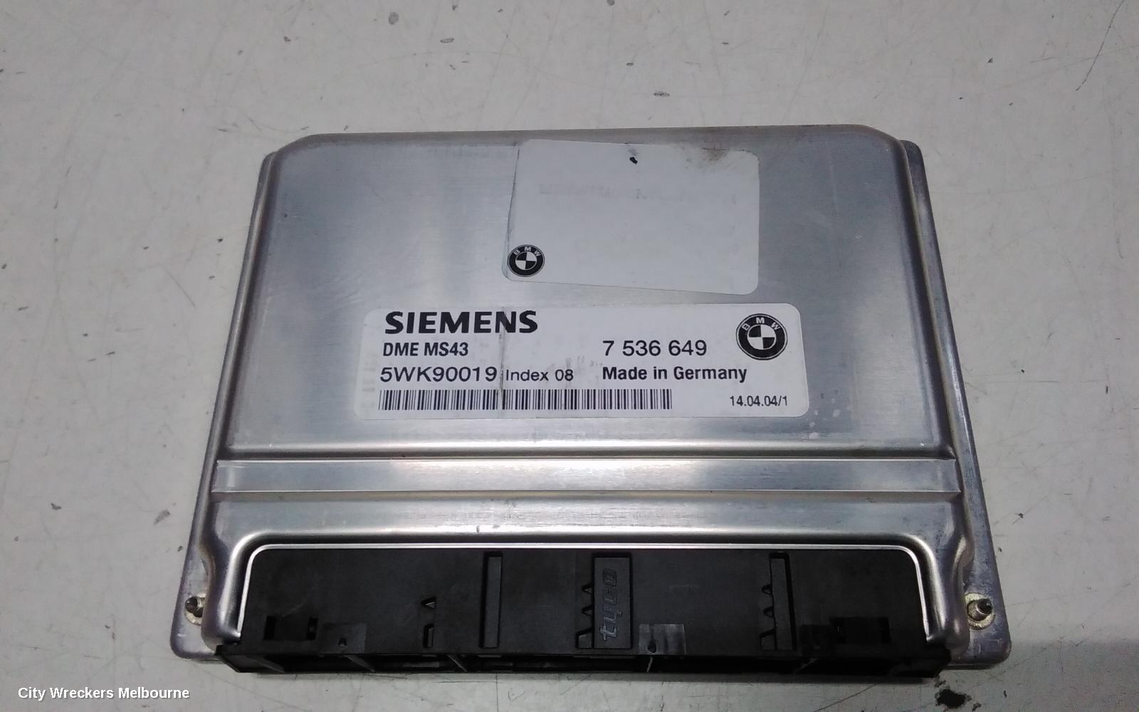 BMW 3 SERIES ECU, ENGINE ECU, E46, P/N 7511570, ECU ONLY, 09/1998 - 07/2006 - Image 2