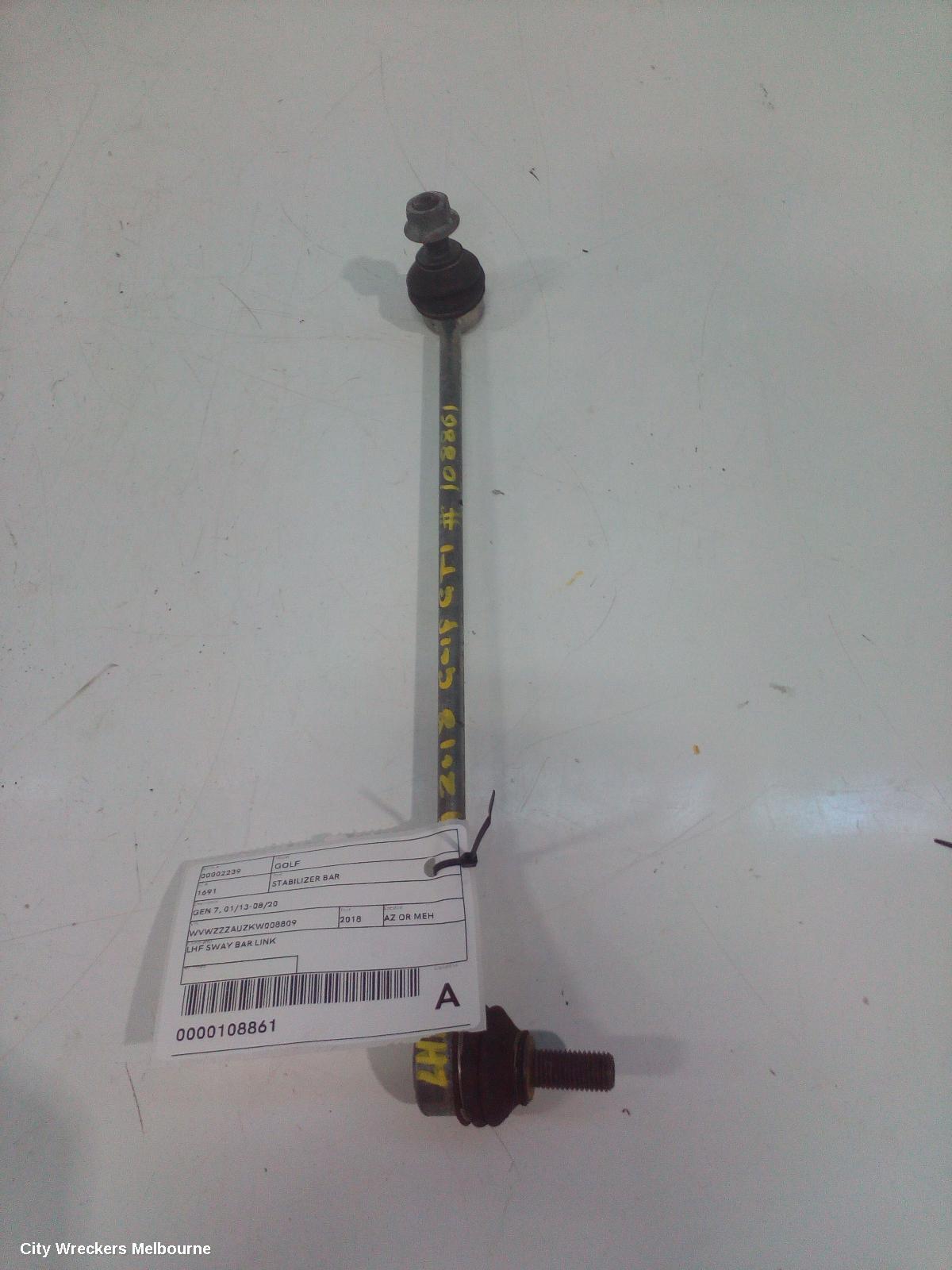 VOLKSWAGEN GOLF STABILISER BAR, GEN 7, 11/2012 - 08/2020 - Image 2