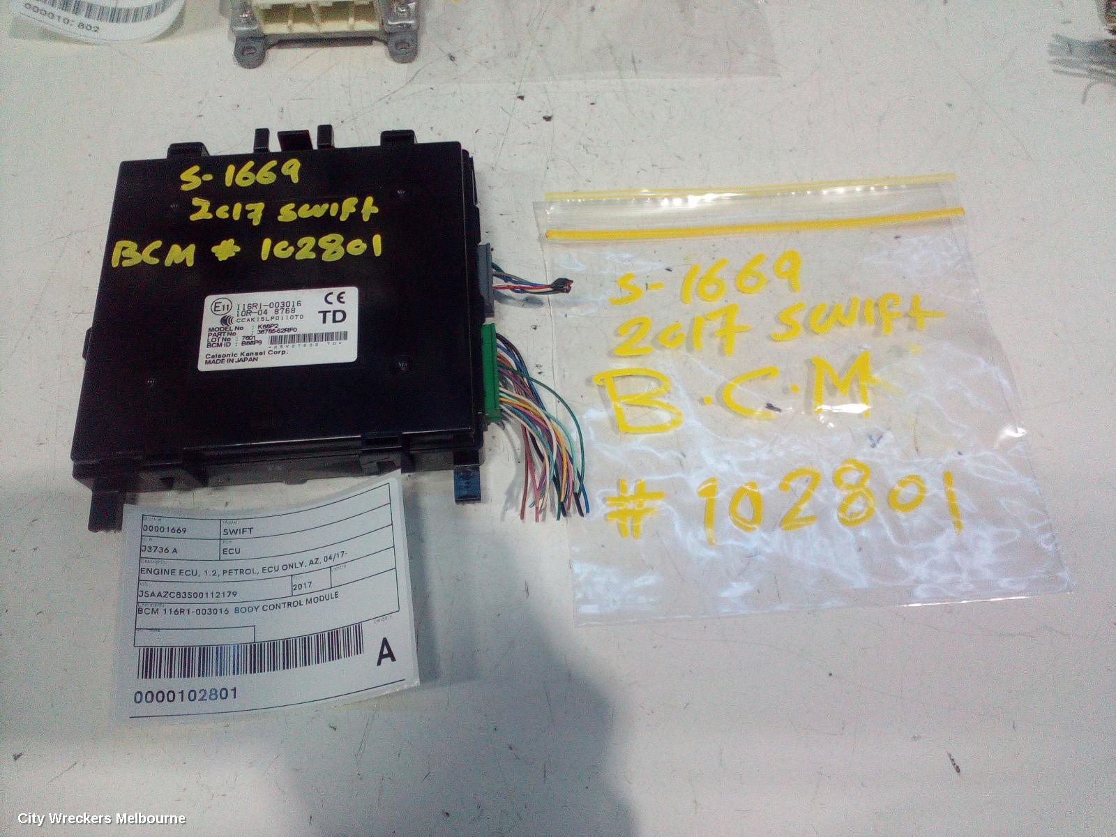 SUZUKI SWIFT ECU, ENGINE ECU, 1.2, PETROL, ECU ONLY, AZ, 04/2017 ONWARDS - Image 1