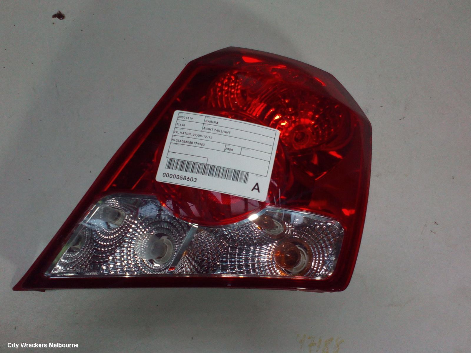 HOLDEN BARINA RIGHT TAILLIGHT, TK, HATCH, 07/2008 - 12/2012 - Image 2