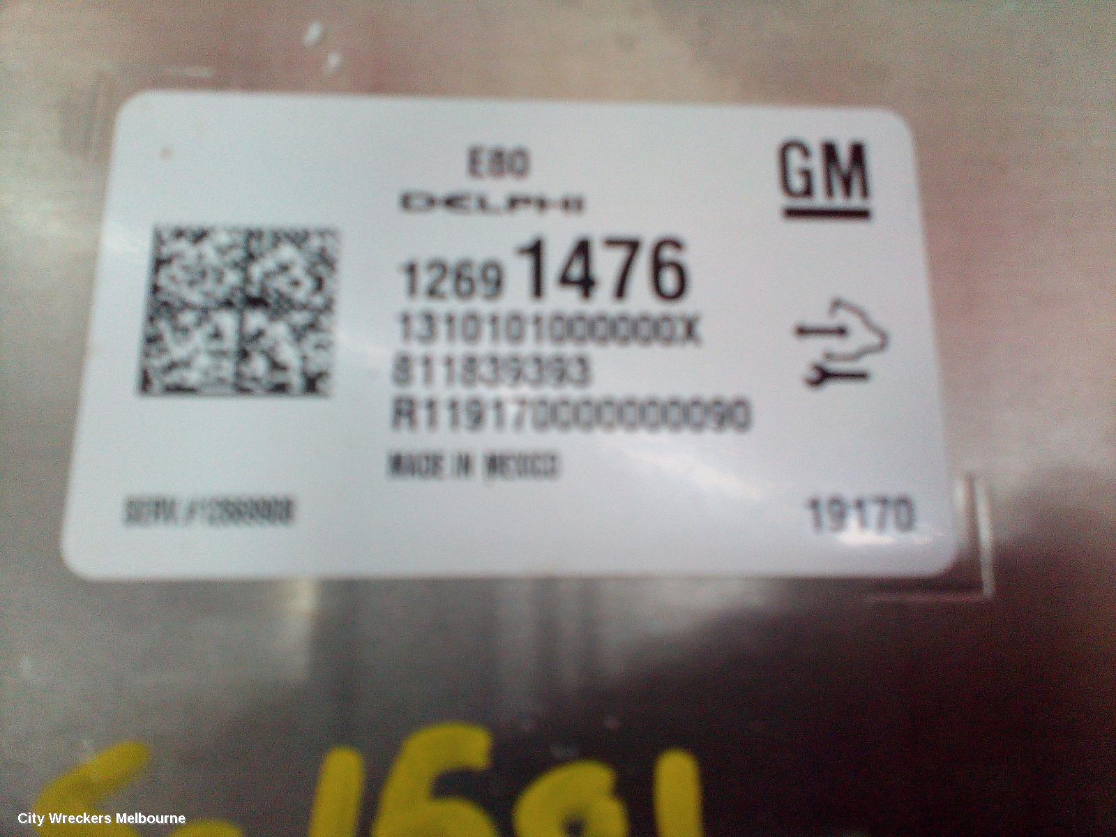 HOLDEN ASTRA ECU, ENGINE ECU, 1.6, PETROL, ECU ONLY, BK, 09/2016 ONWARDS - Image 1