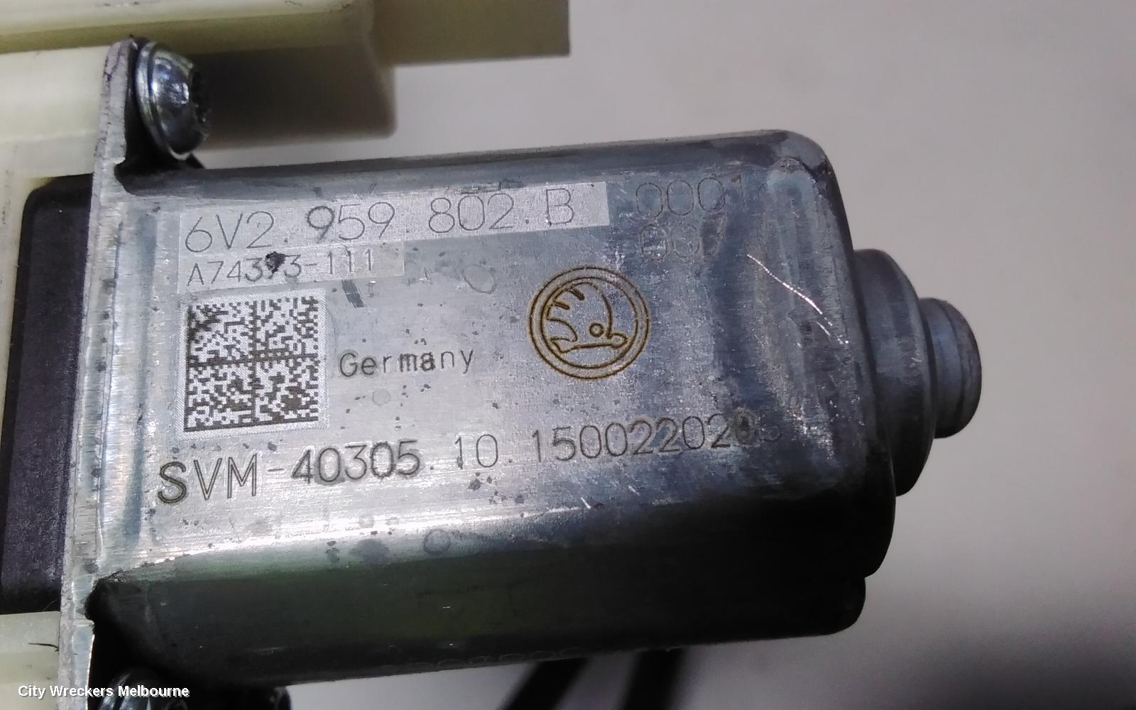 SKODA FABIA RIGHT FRONT WINDOW REG/MOTOR, NJ, 01/2015 - 08/2021 - Image 3
