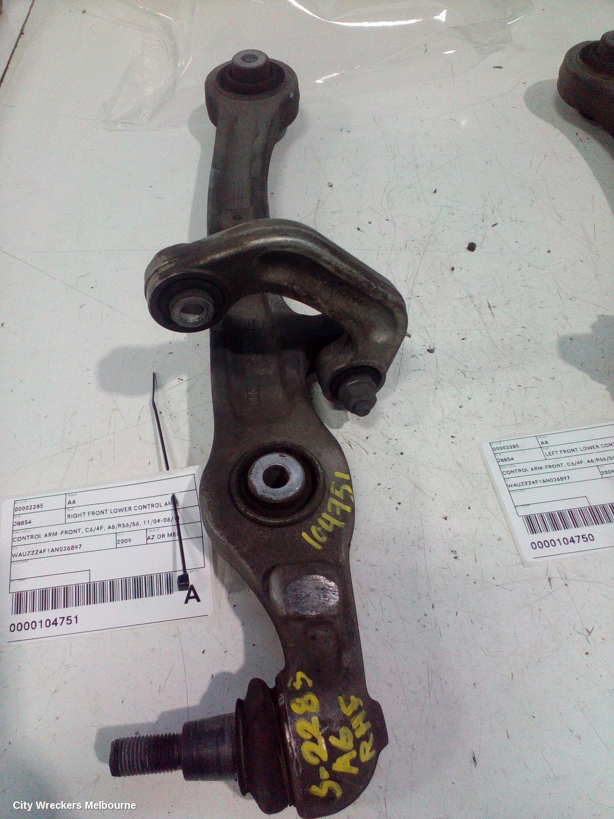 AUDI A6 RIGHT FRONT LOWER CONTROL ARM, CONTROL ARM-FRONT, C6/4F, A6/RS6/S6, 11/2004 - 06/2011 - Image 2