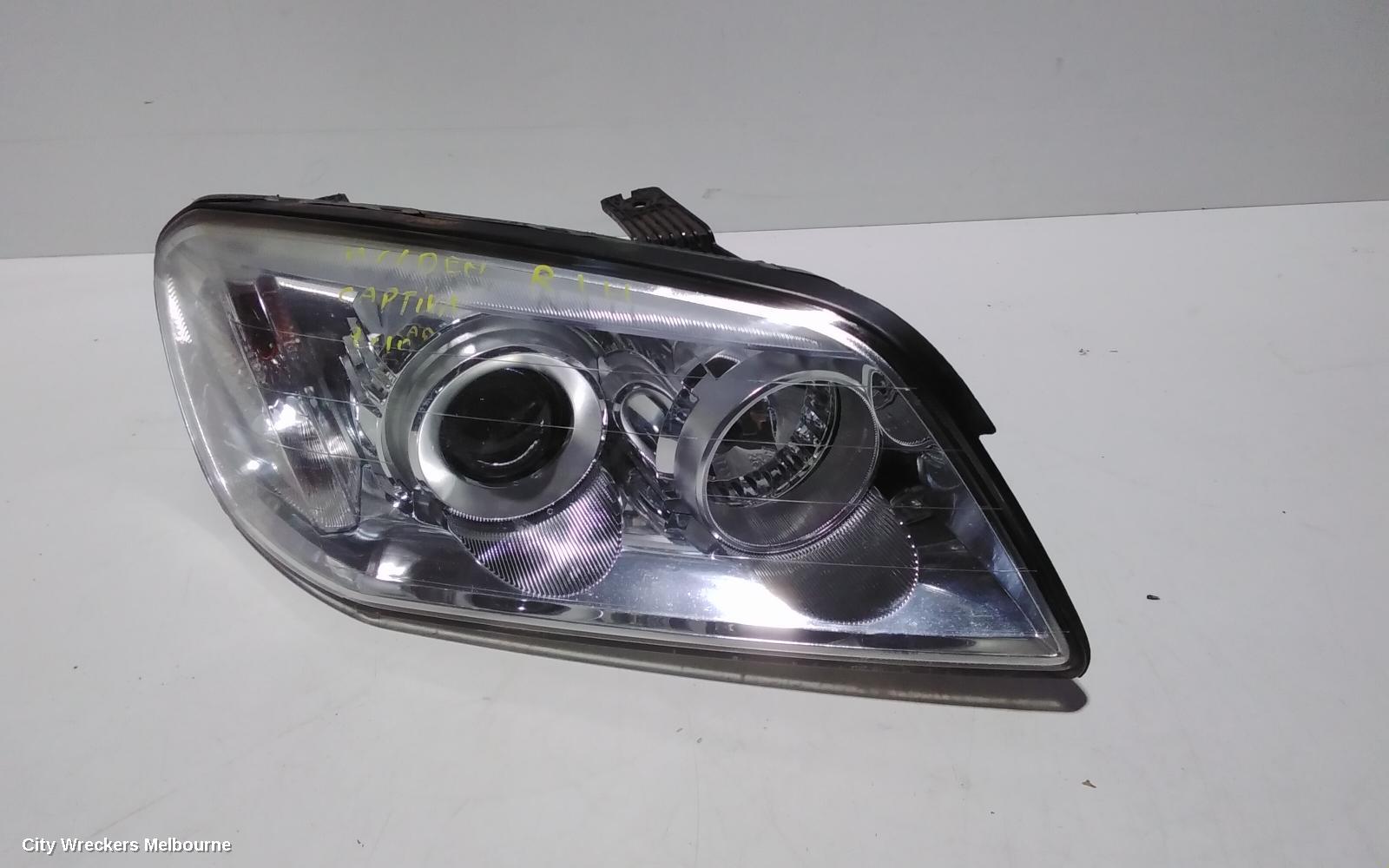 HOLDEN CAPTIVA RIGHT HEADLAMP, CG, CX/LX/SX/CAPTIVA 7 (4TH VIN = C), CHROME INNER TYPE, 09/2006 - 02/2011 - Image 1