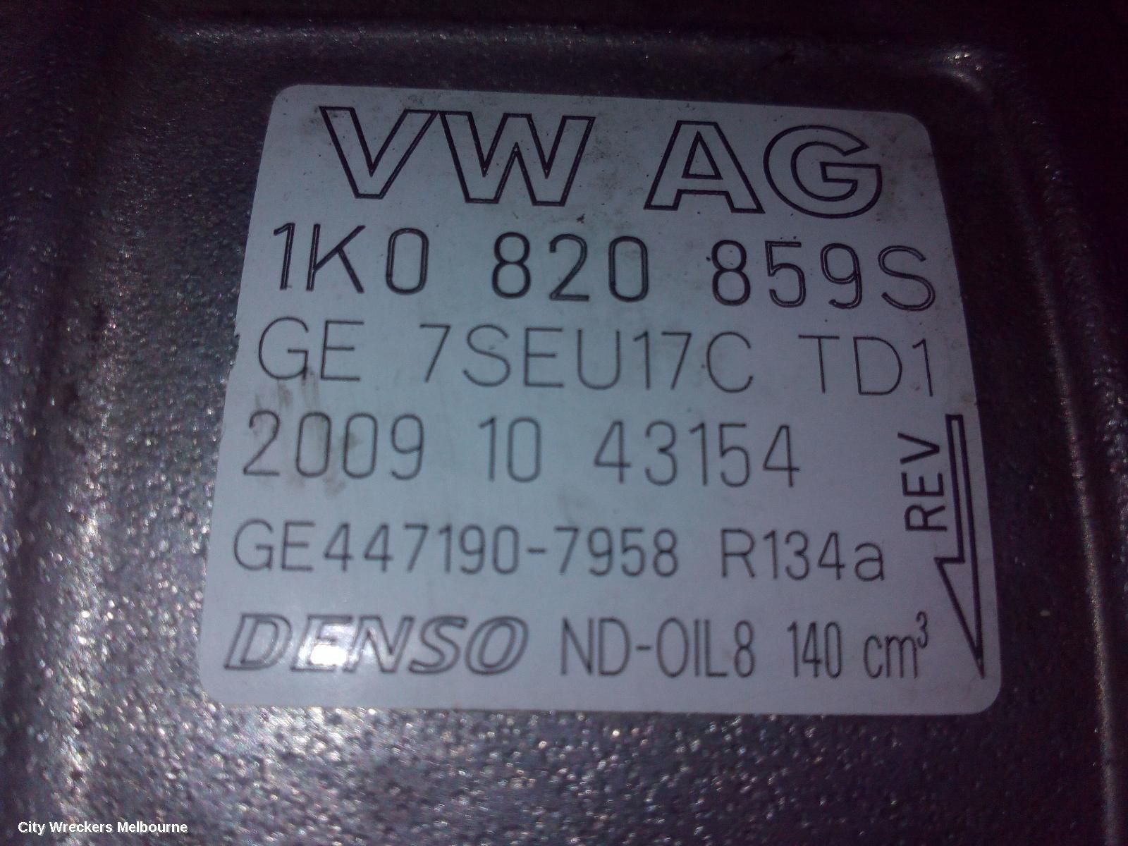 VOLKSWAGEN TIGUAN A/C COMPRESSOR, 5N, PETROL, DENSO BRAND (7SEU17C), 05/2008 - 08/2016 - Image 3