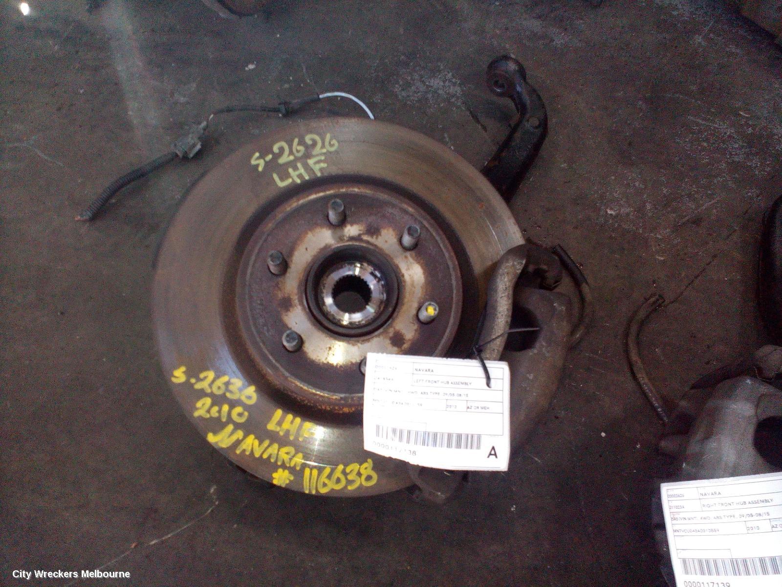 NISSAN NAVARA LEFT FRONT HUB ASSEMBLY, D40 (VIN MNT), 4WD, ABS TYPE, 09/2005 - 08/2015 - Image 2