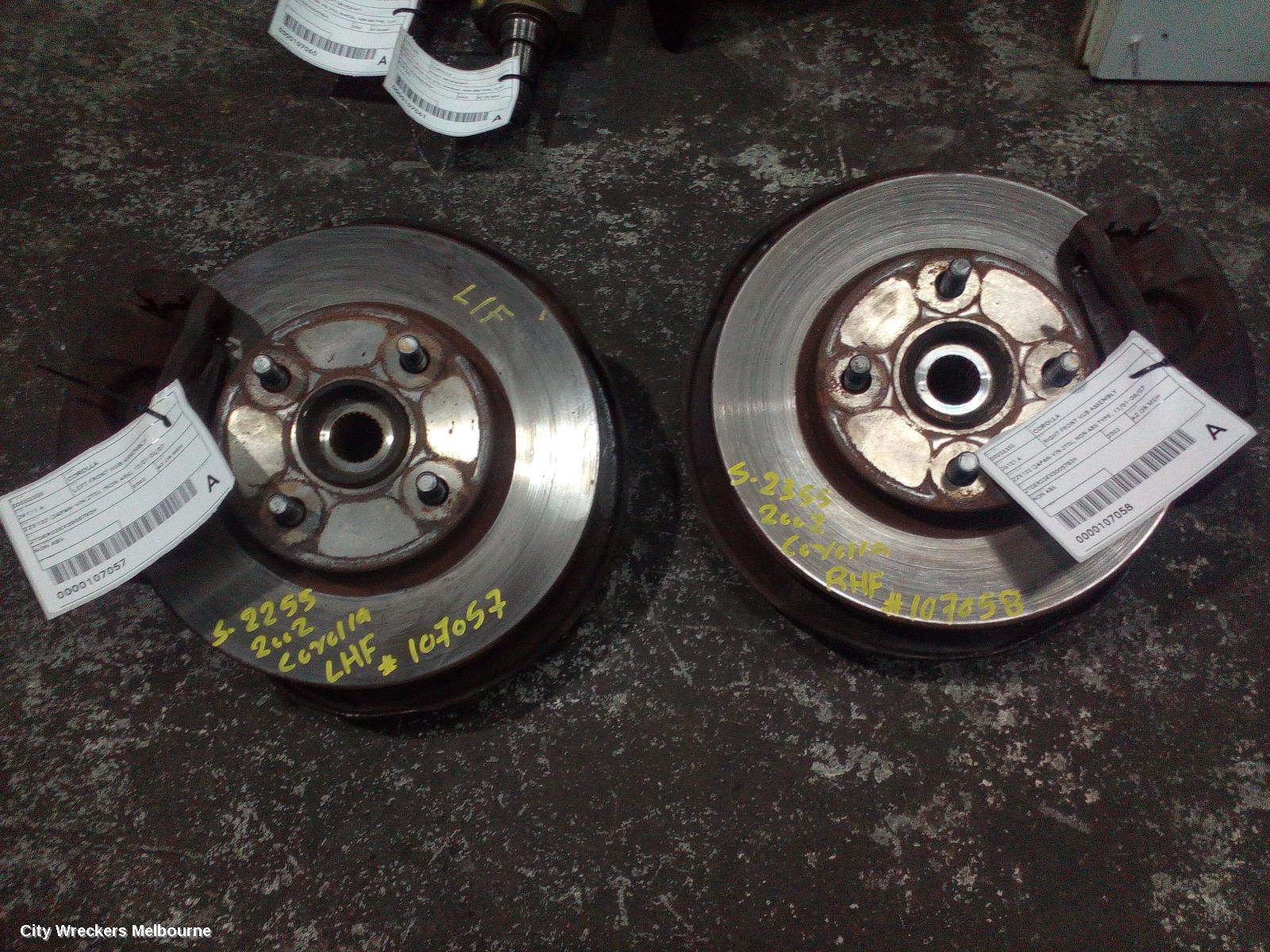 TOYOTA COROLLA RIGHT FRONT HUB ASSEMBLY, ZZE122 (JAPAN-VIN JTD), NON ABS TYPE, 12/2001 - 06/2007 - Image 3
