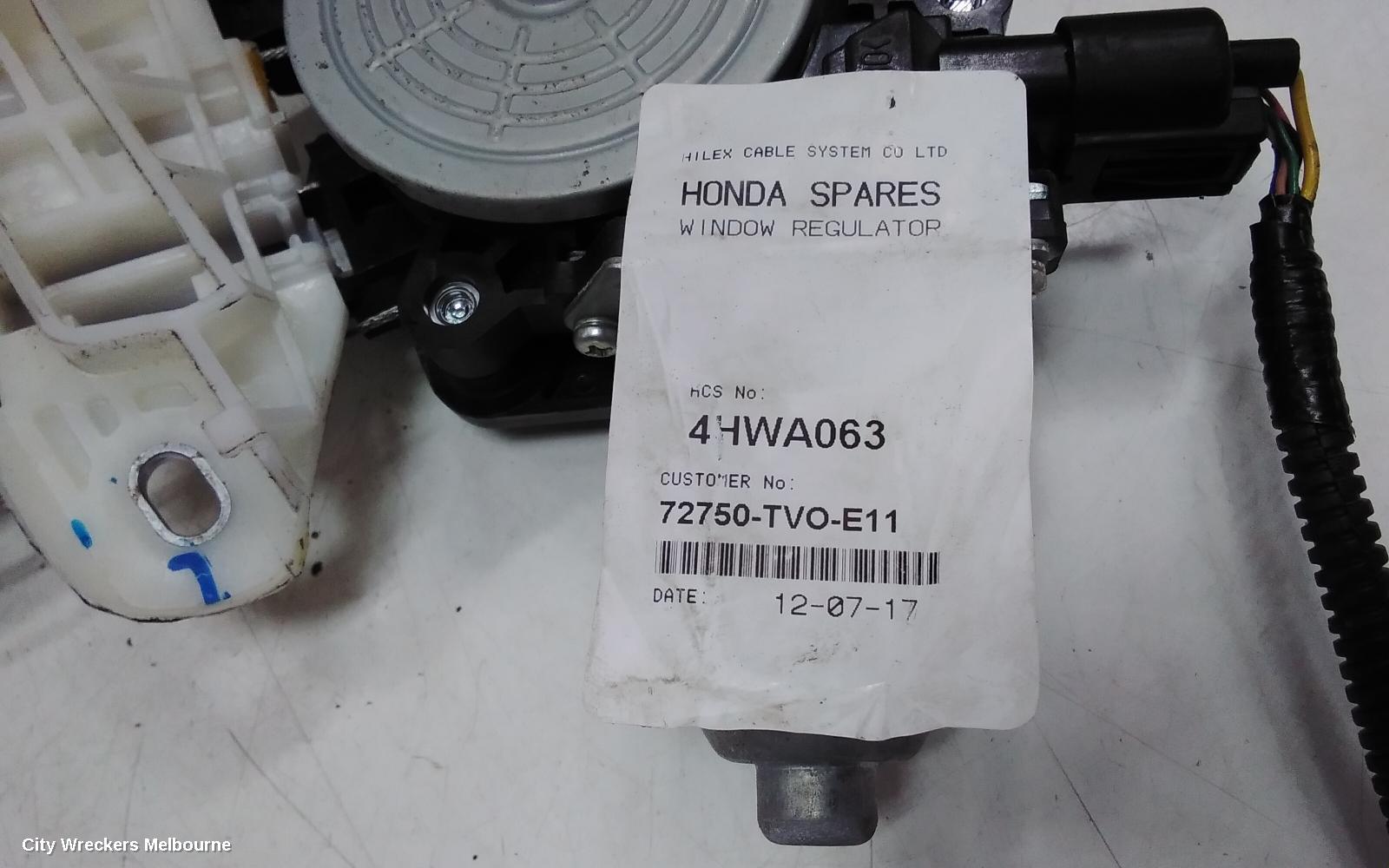 HONDA CIVIC LEFT REAR WND REG/MOTOR, 9TH GEN, HATCH, VTI-L/VTI-LN, 06/2012 - 04/2016 - Image 3