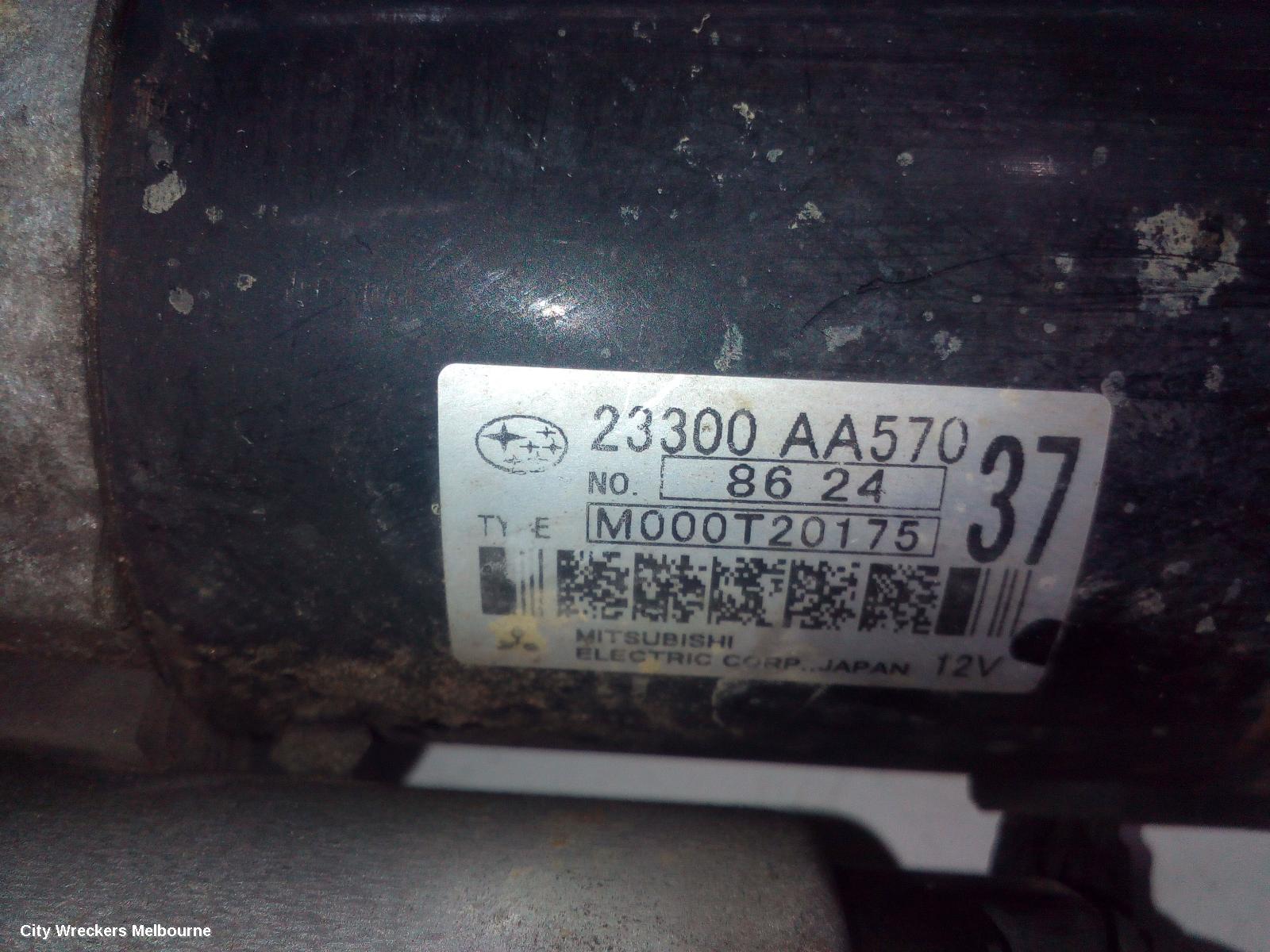 SUBARU FORESTER STARTER, PETROL, EJ20/EJ25, TURBO, AUTO, 4/5 SPEED, 08/1998 - 12/2012 - Image 3